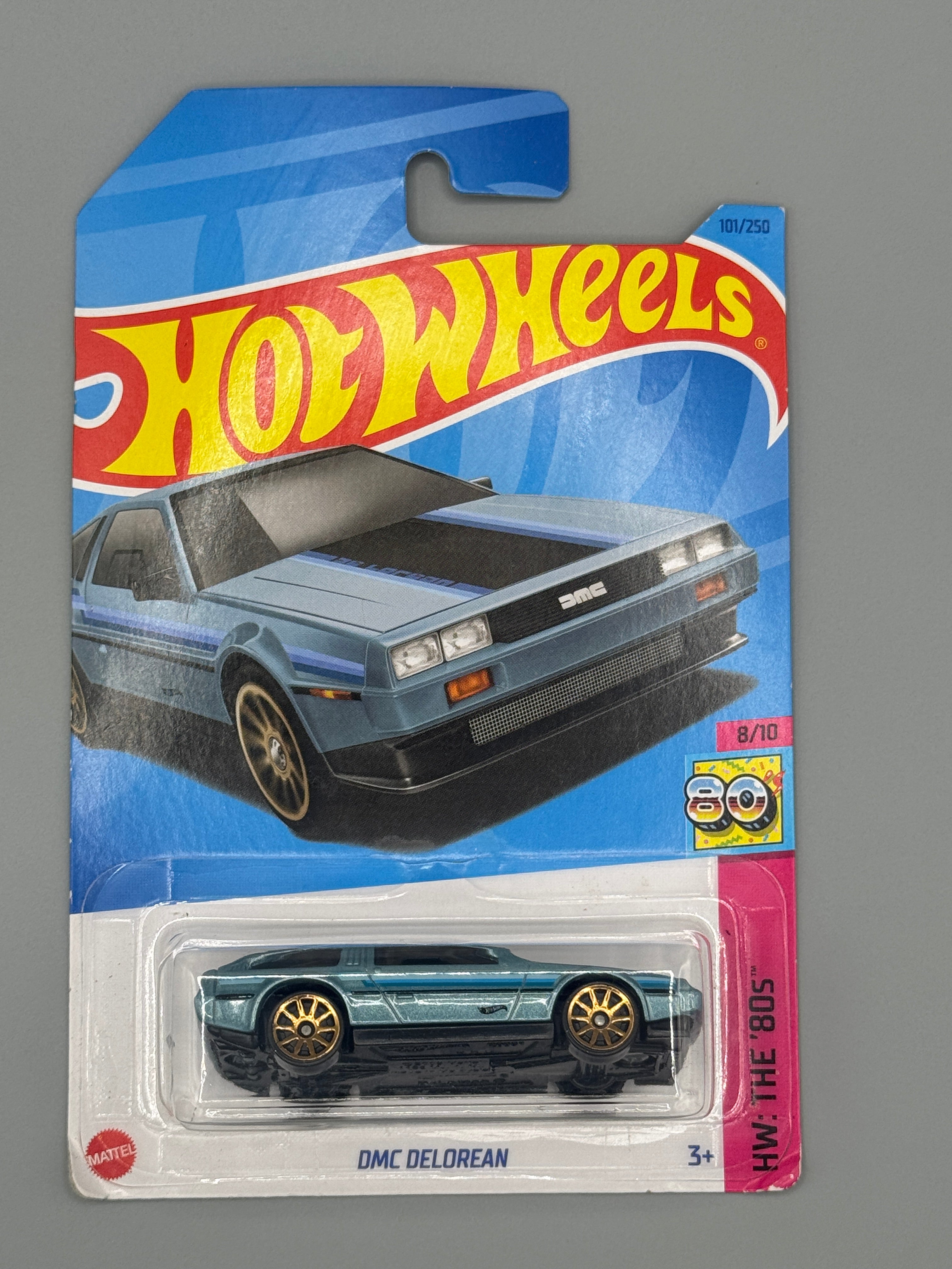 Hot Wheels DMC DeLorean - Blue - Long Card