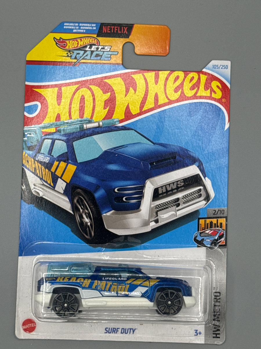 Hot Wheels HW METRO Surf Duty - White - Long Card
