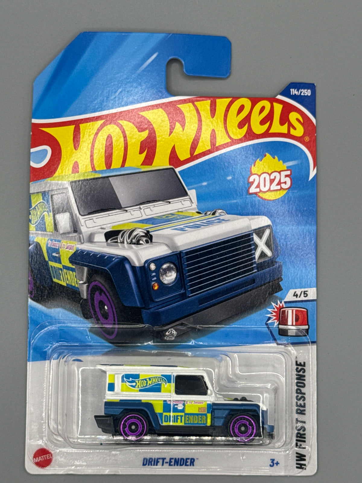 Hot Wheels Drift-Ender - White - Long Card