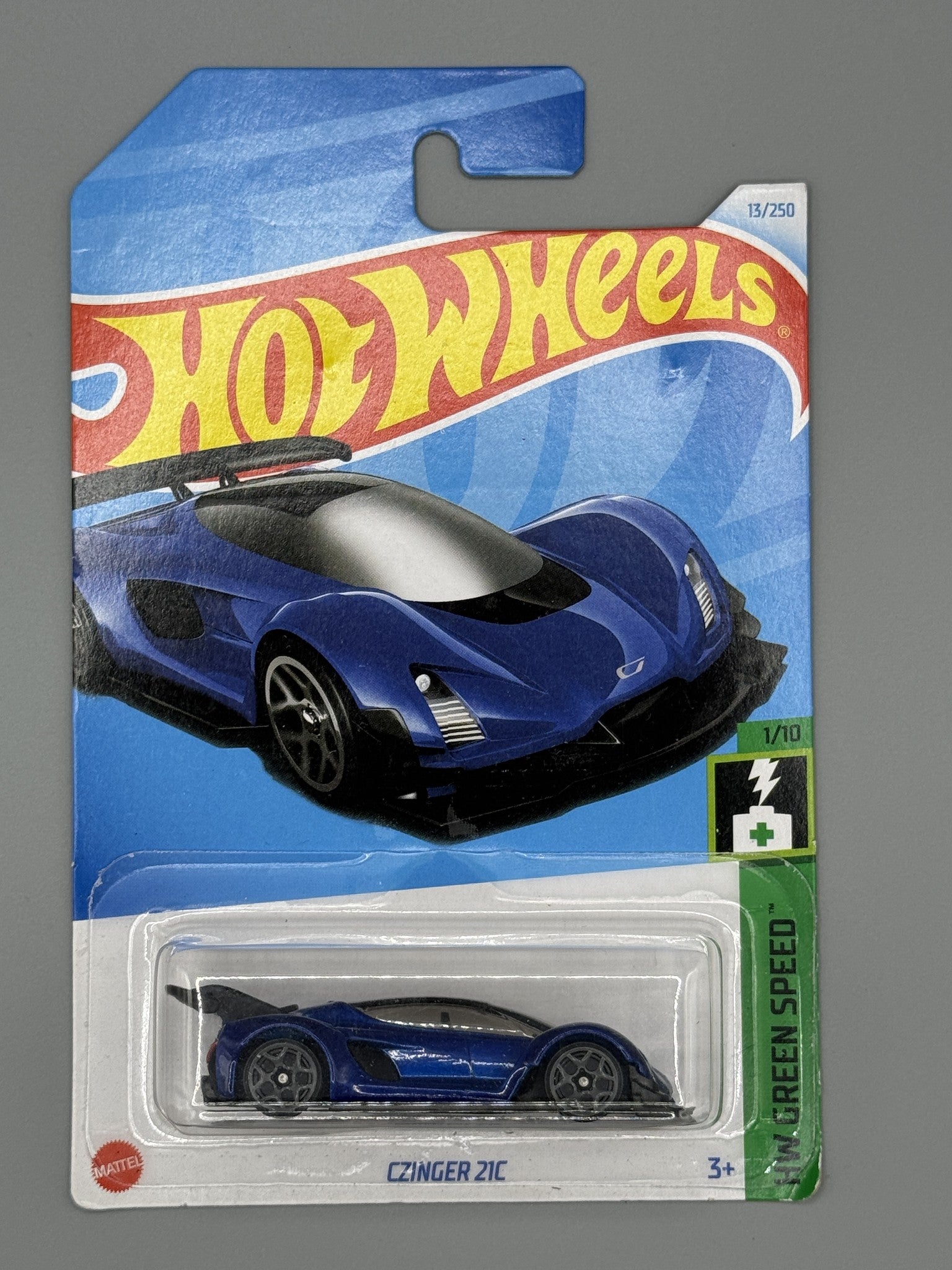Hot Wheels Czinger 21C - Blue - Long Card