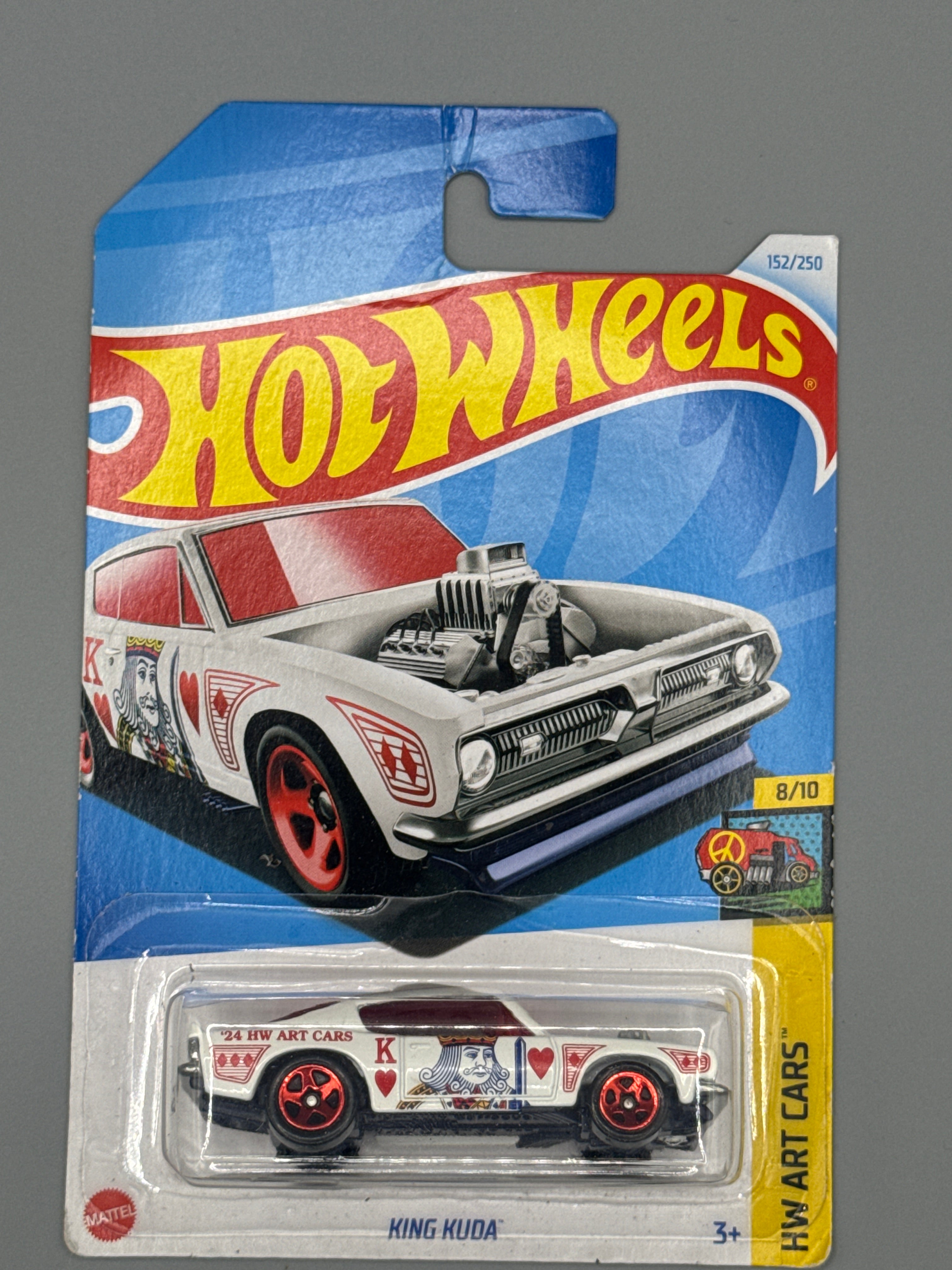 Hot Wheels King Kuda - White - Long Card