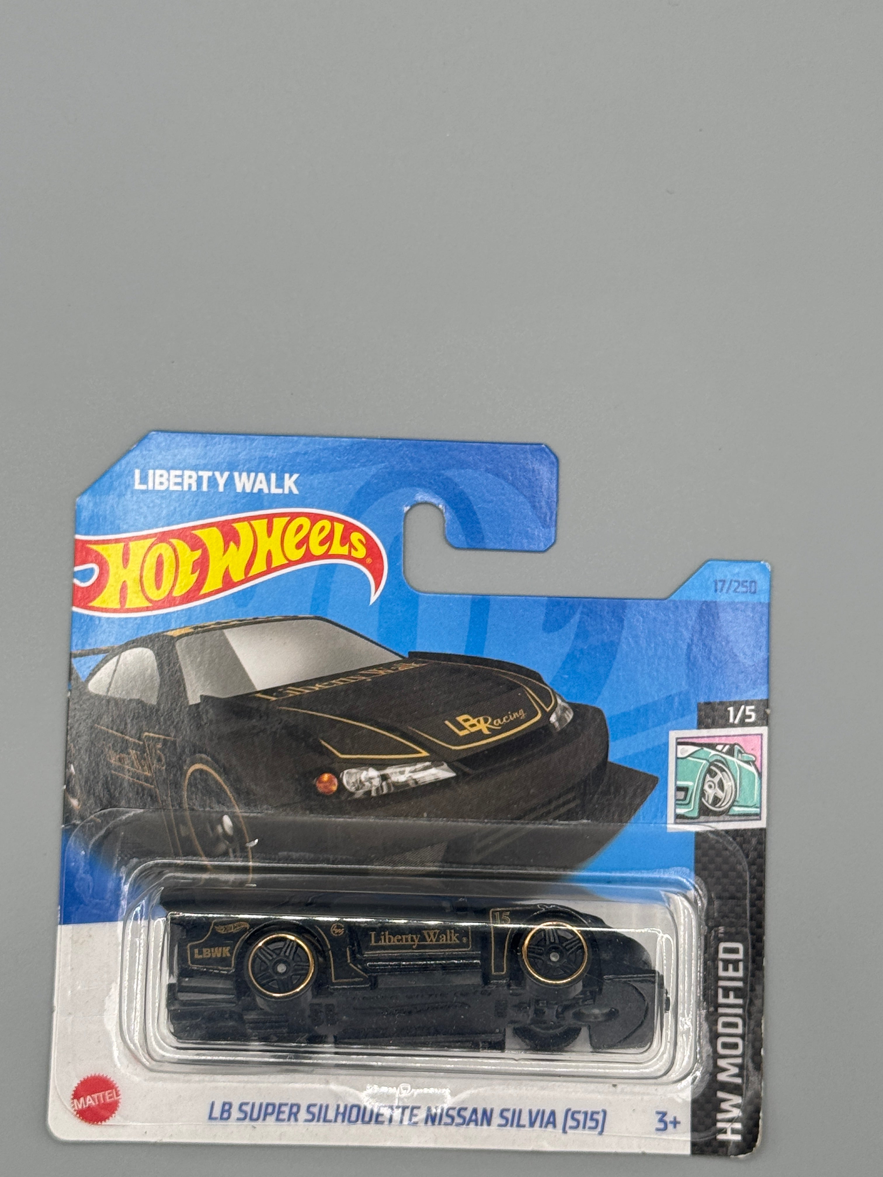 Hot Wheels LB Super Silhouette Nissan Silvia (S15) - Black - Short Card