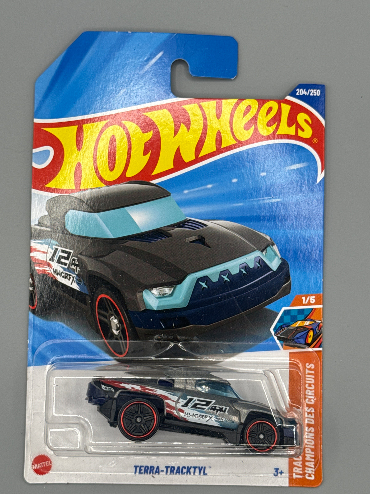 Hot Wheels TERRA-TRACKTYL - Mainline - Black - Short Card