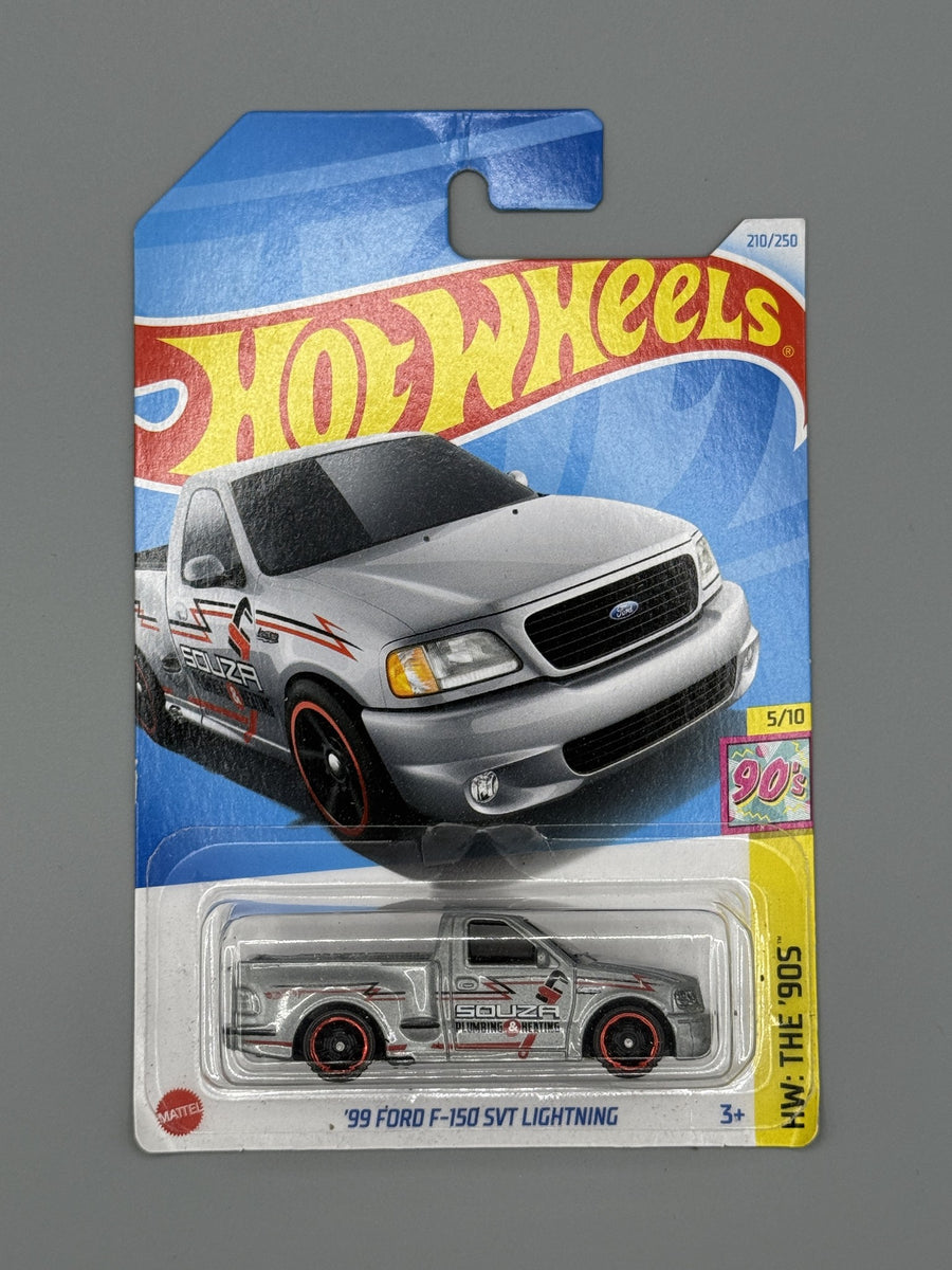 Hot Wheels '99 Ford F-150 SVT Lightning - Silver - Long Card