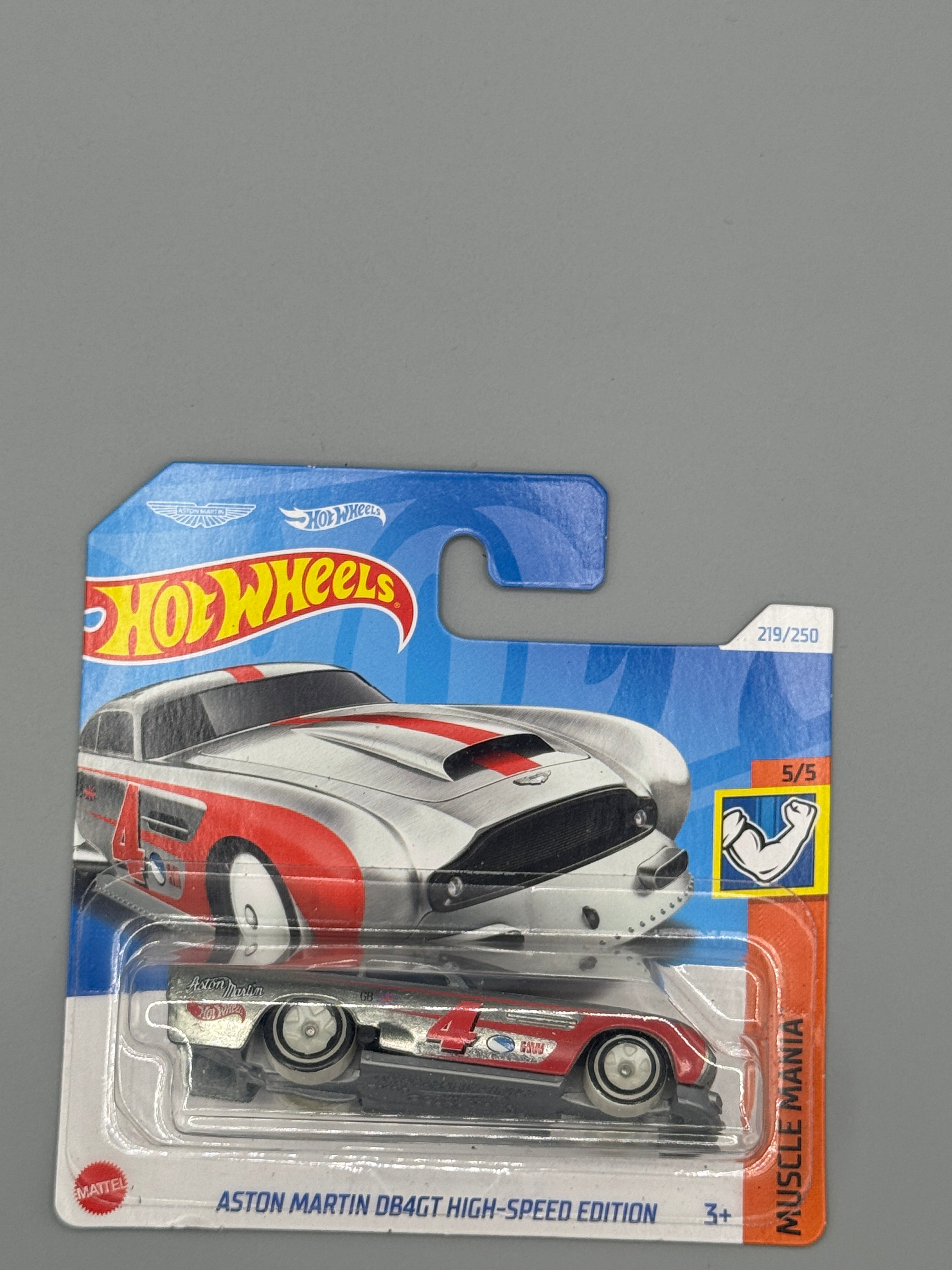 Hot Wheels Aston Martin DB4GT High-Speed Edition - Silver - Long Card