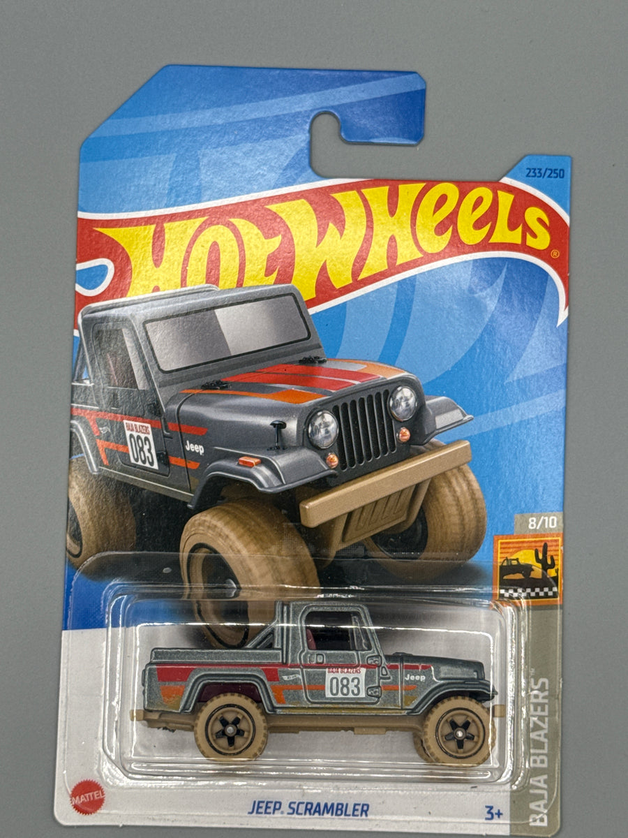 Hot Wheels Jeep Scrambler - Grey - Long Card