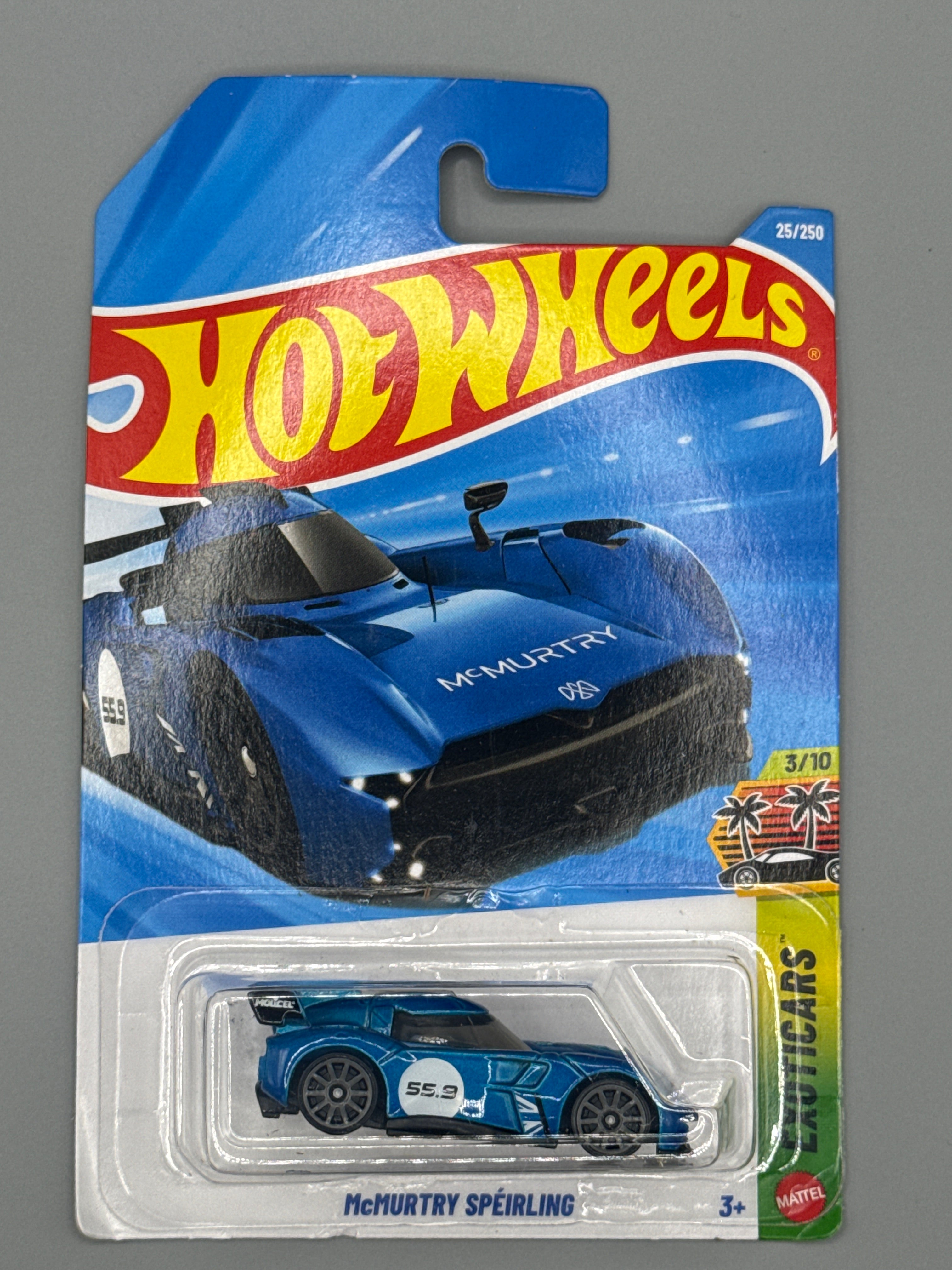 Hot Wheels McMurtry Speirling - Blue - Long Card