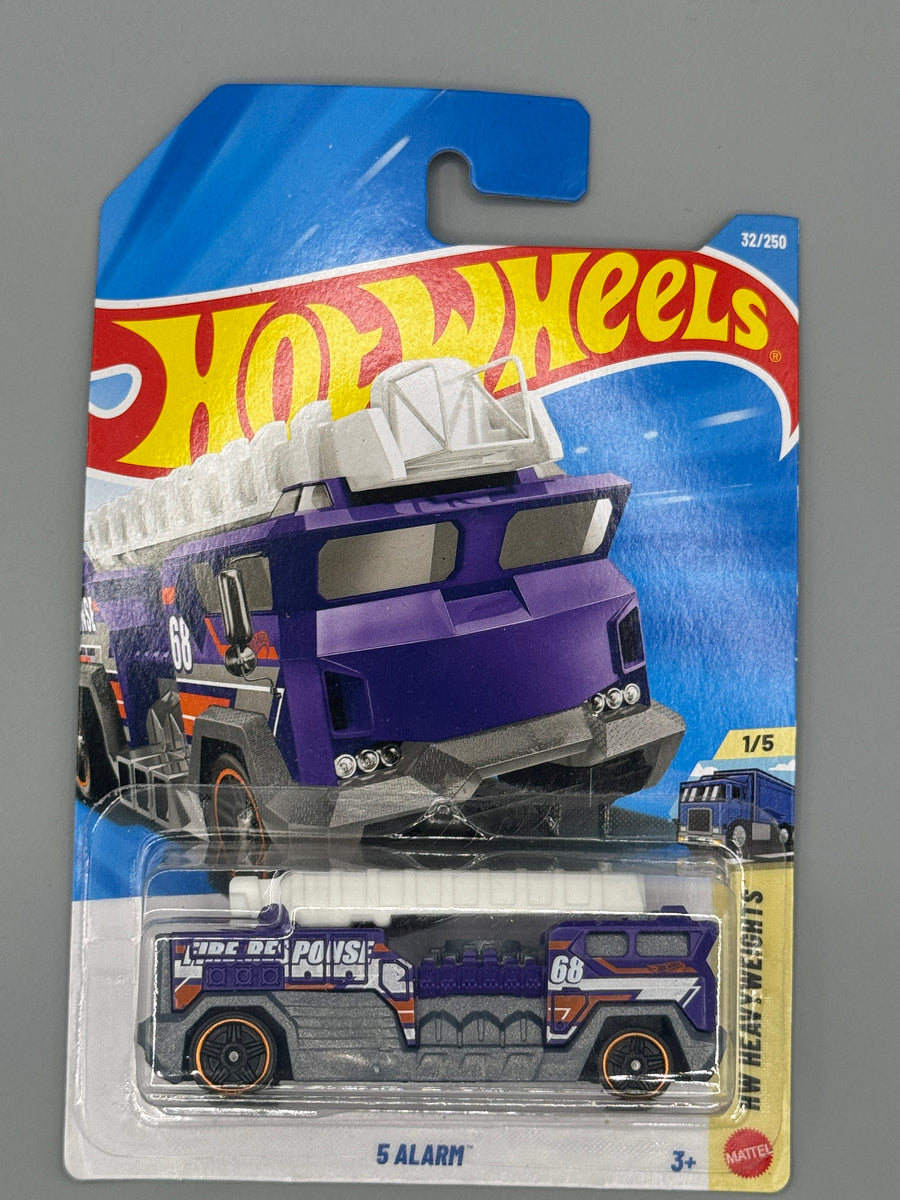 Hot Wheels 5 Alarm - Purple - Long Card