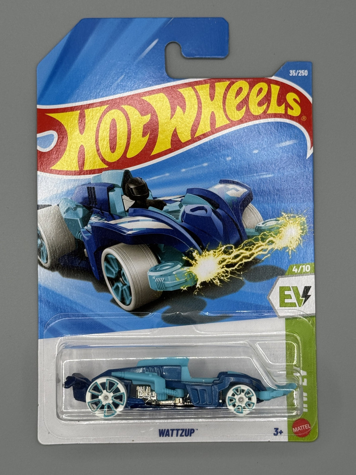 Hot Wheels WATTZUP - Blue - Long Card