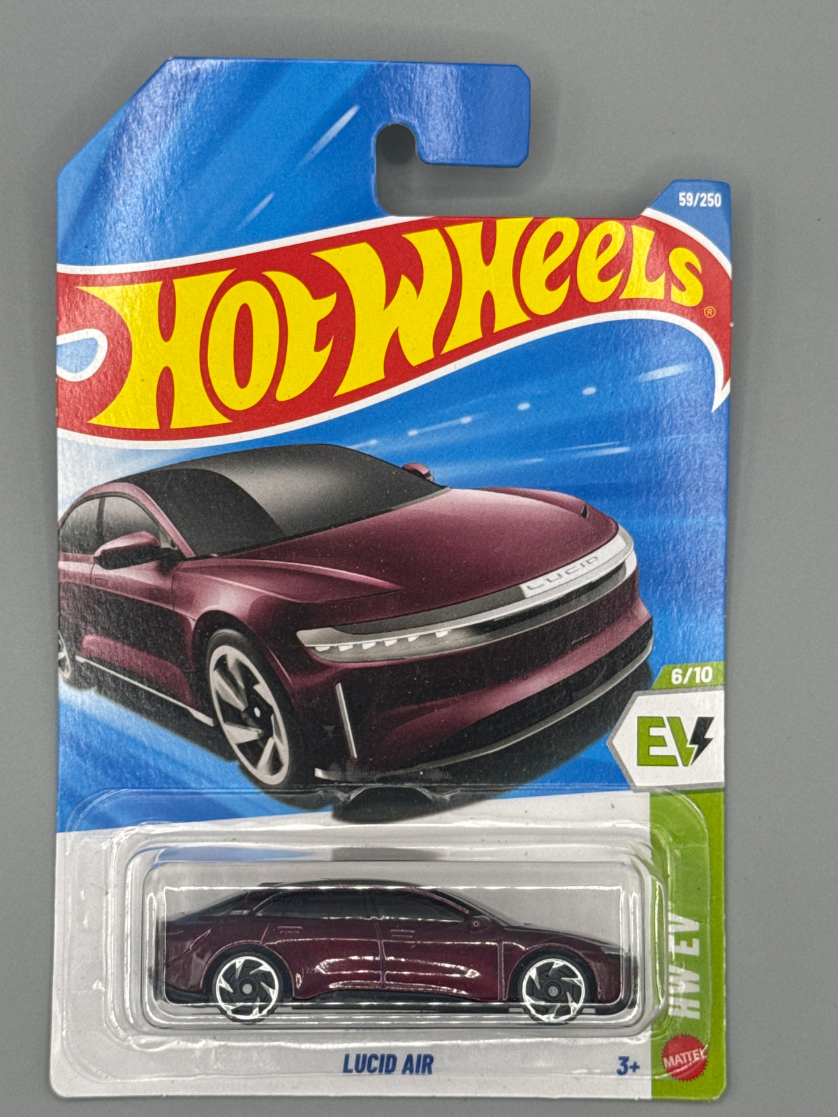Hot Wheels Lucid Air - Purple - Long Card