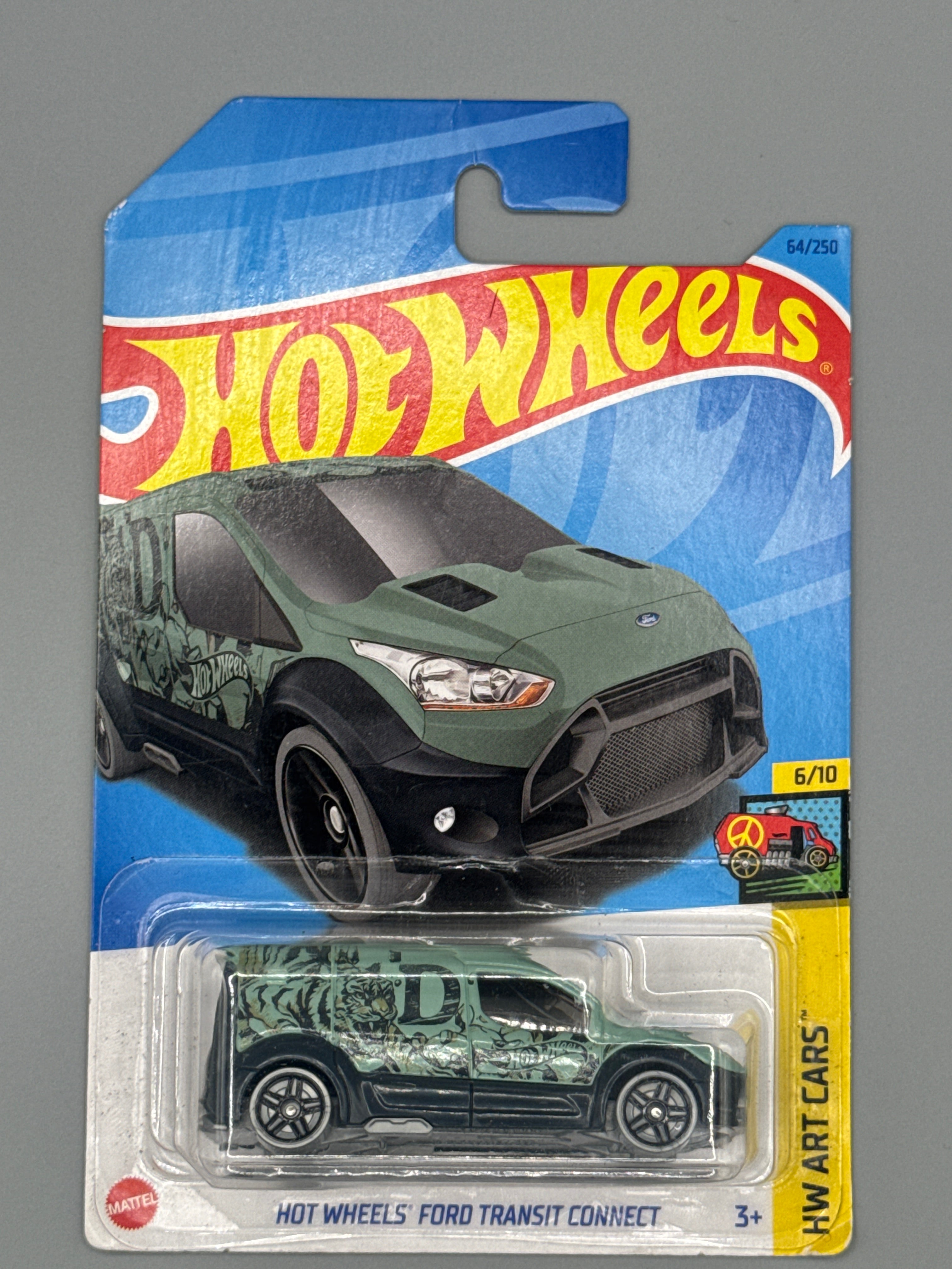 Hot Wheels Ford Transit Connect - Green - Long Card