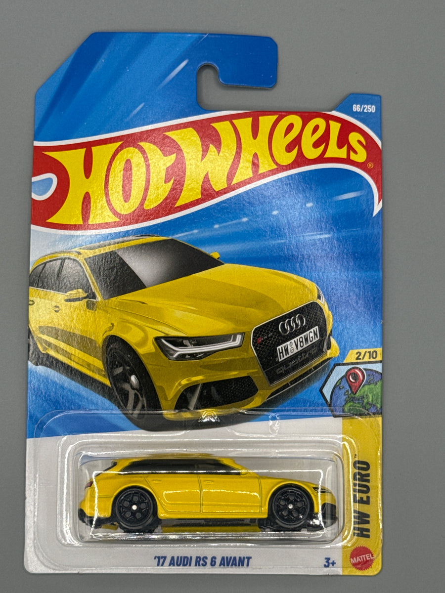 Hot Wheels '17 AUDI RS 6 AVANT - Mainline - Yellow - Long Card