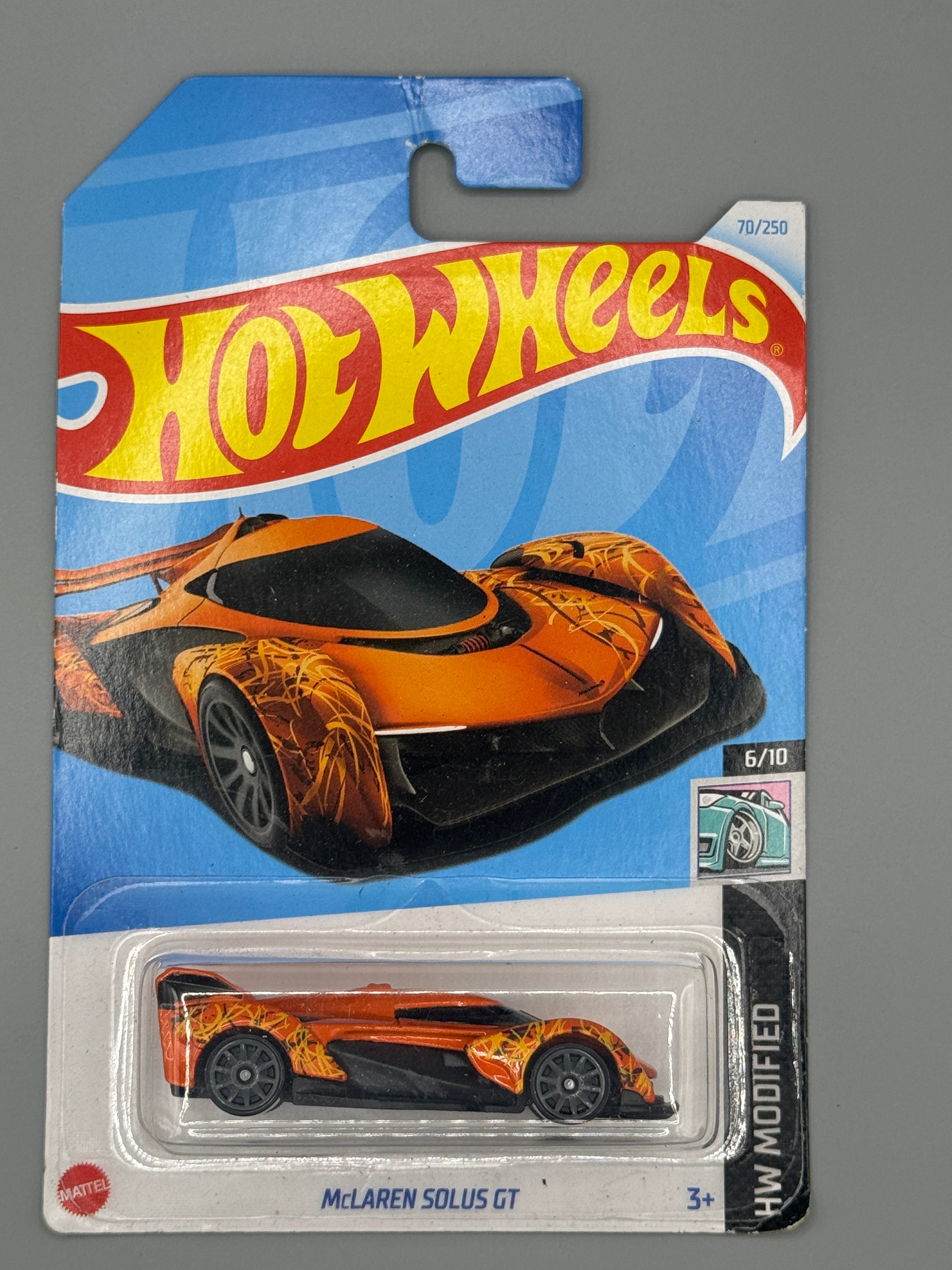 Hot Wheels McLaren Solus GT - Orange - Long Card