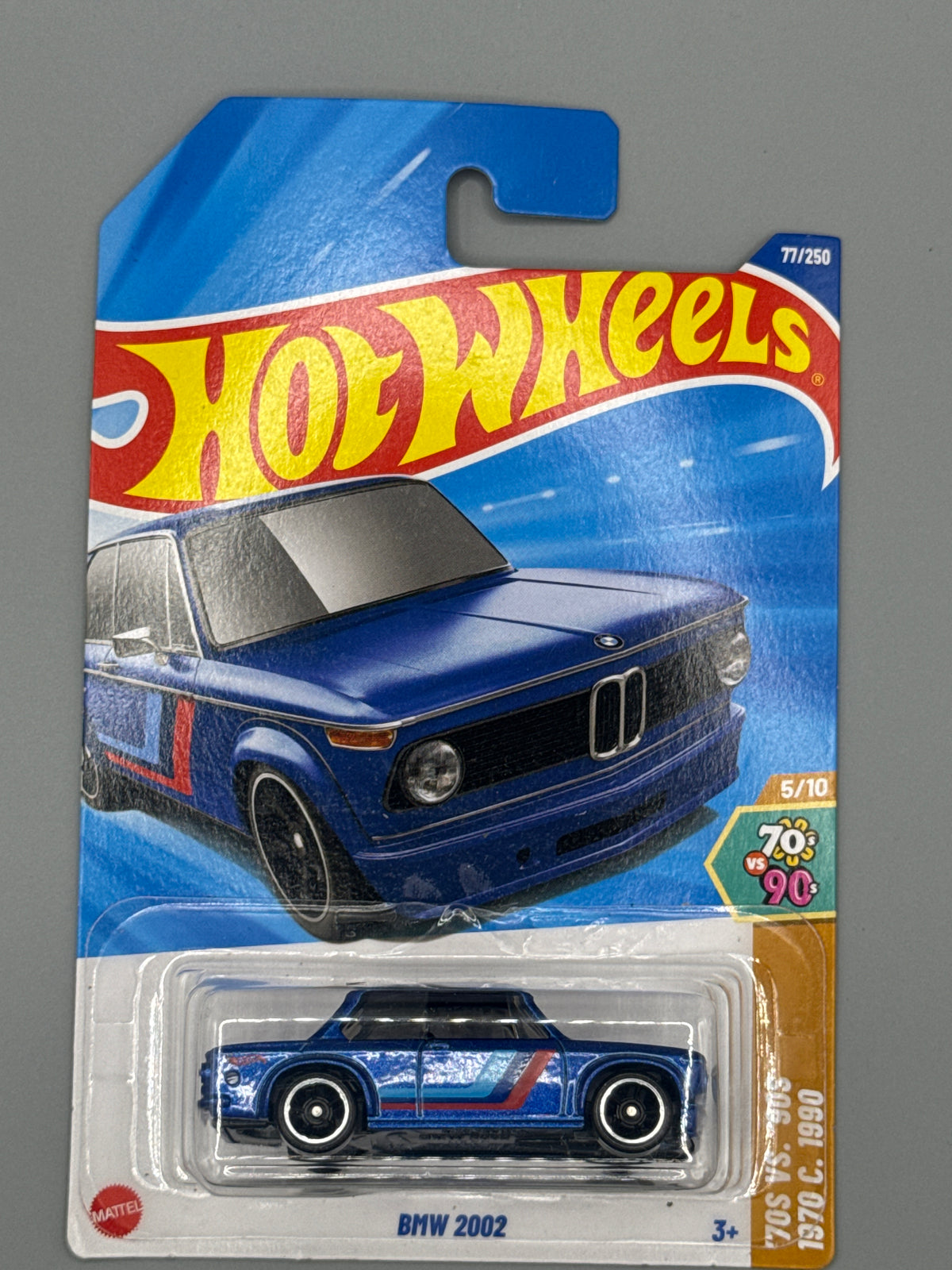 Hot Wheels BMW 2002 - Mainline - Blue - Long Card