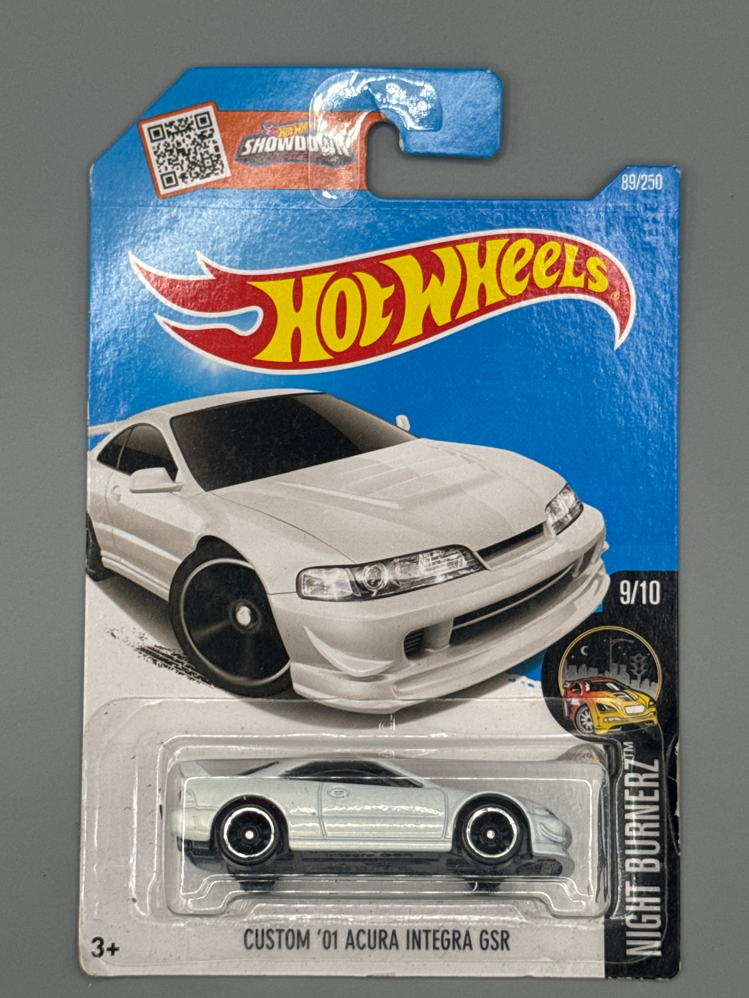 Hot Wheels Custom '01 Acura Integra GSR - White - Long Card