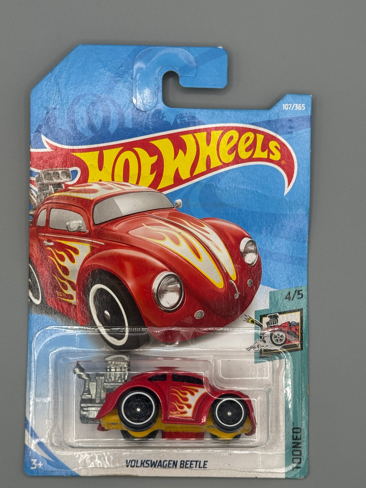 Hot Wheels Volkswagen Beetle - Mainline - Red - Long Card