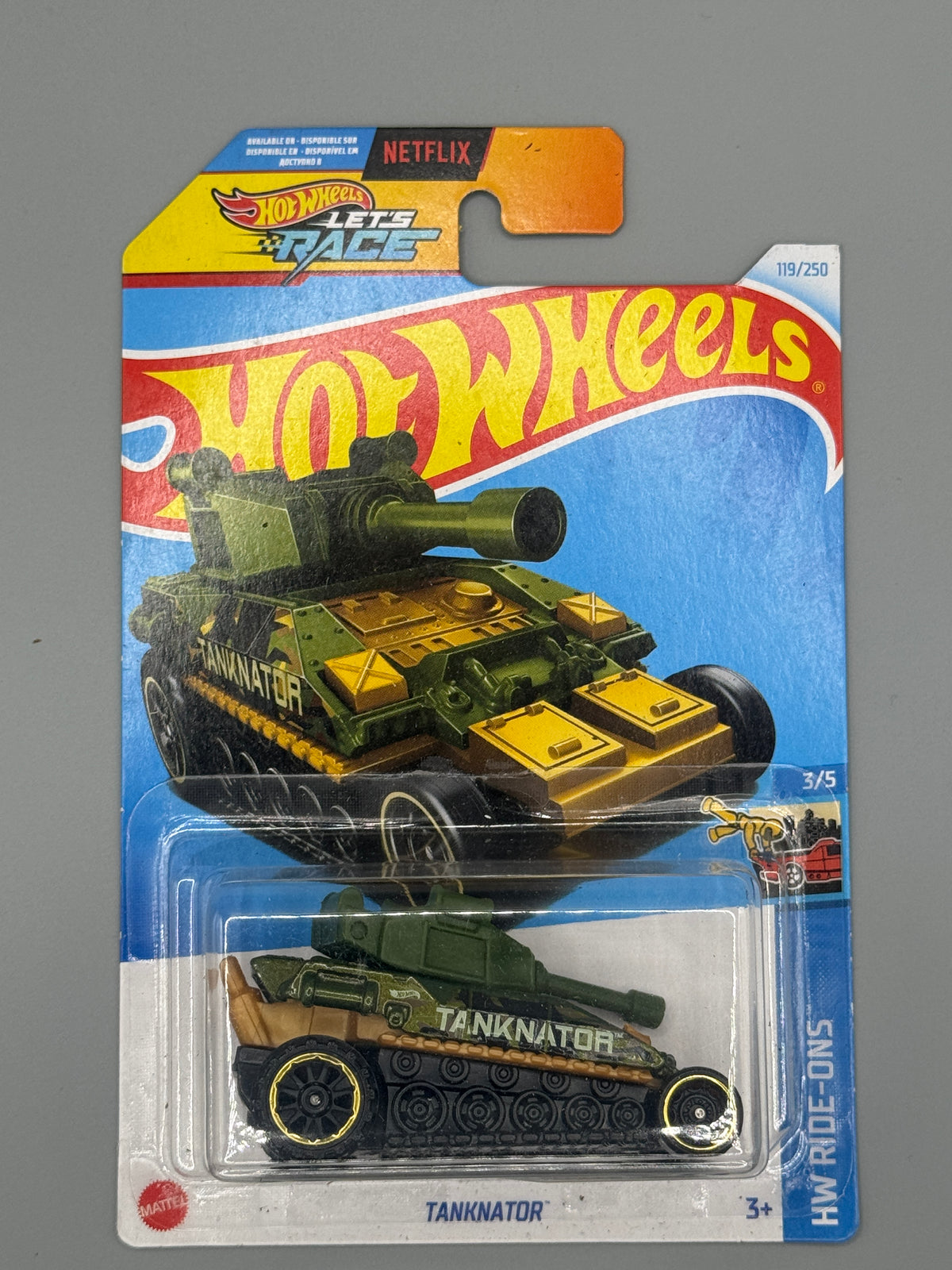 Hot Wheels Tanknator - Green - Long Card