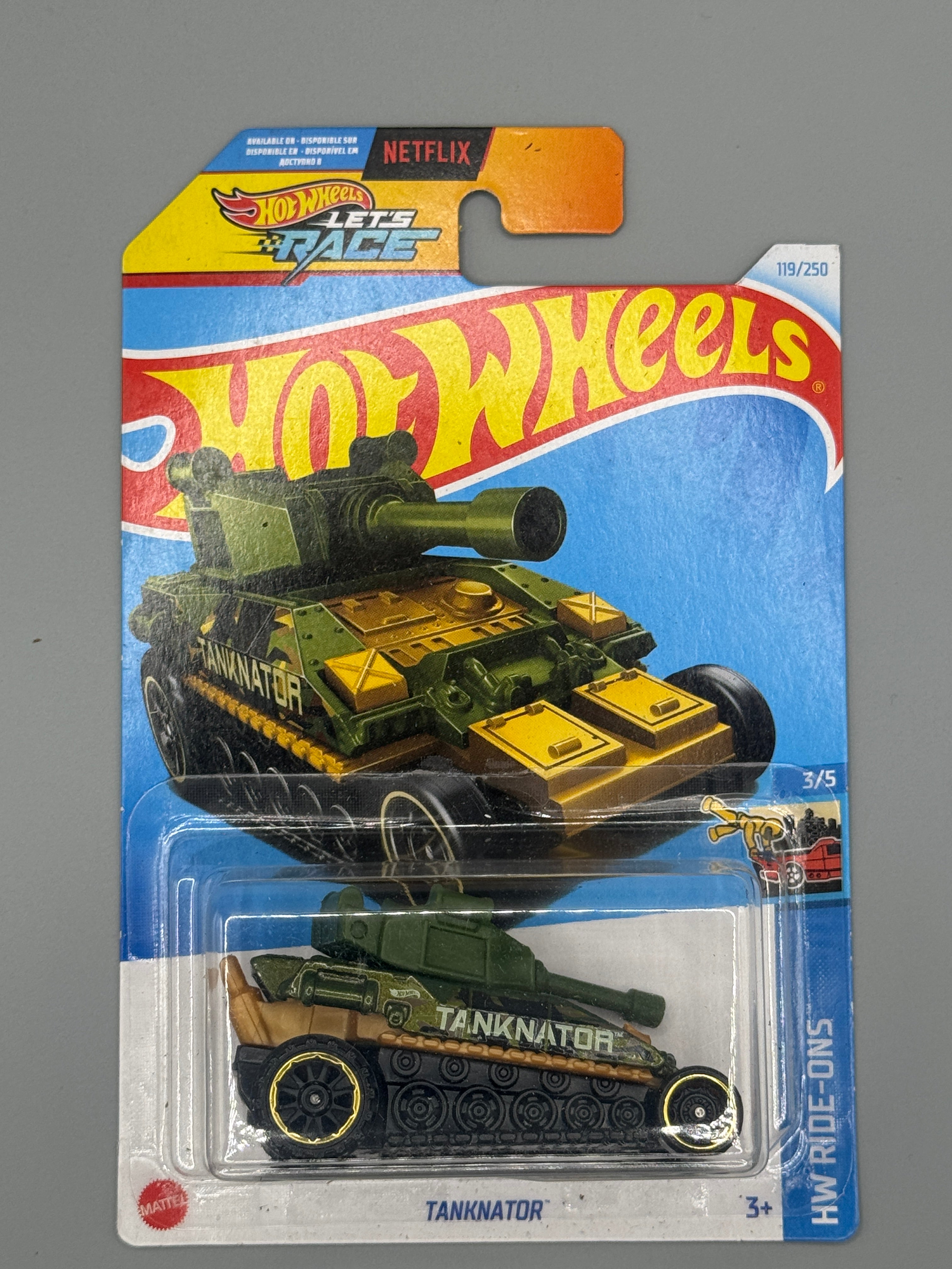 Hot Wheels Tanknator - Green - Long Card