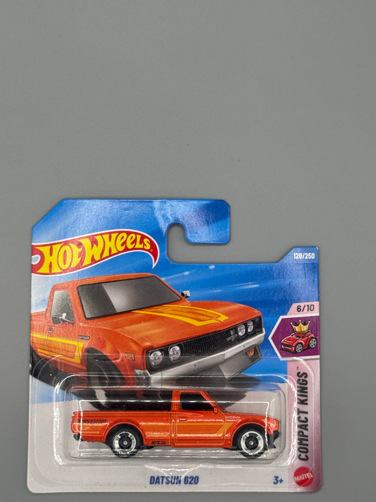 Hot Wheels Datsun 620 - Orange - Long Card