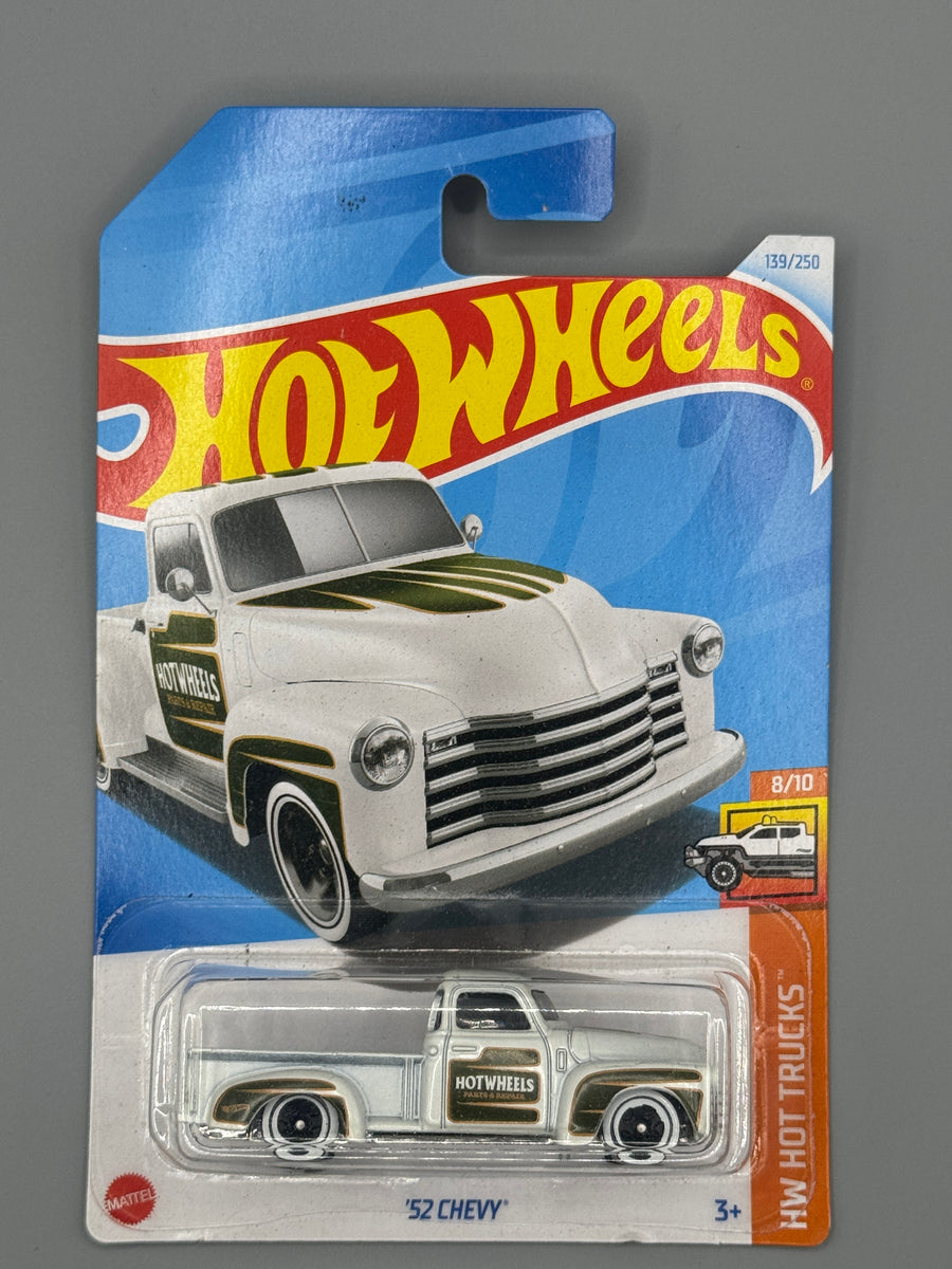 Hot Wheels '52 Chevy - White - Long Card