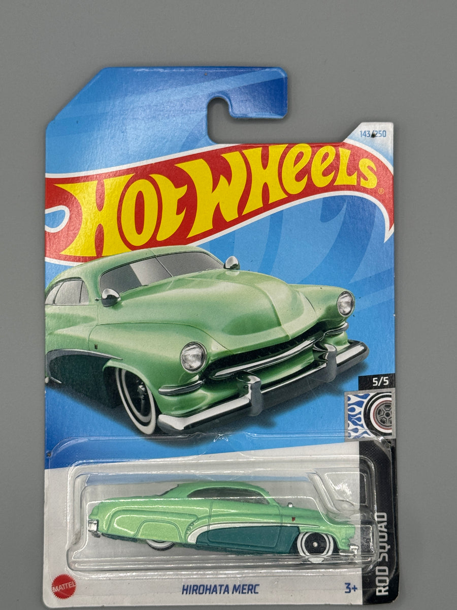 Hot Wheels Hirohata Merc - Green - Long Card