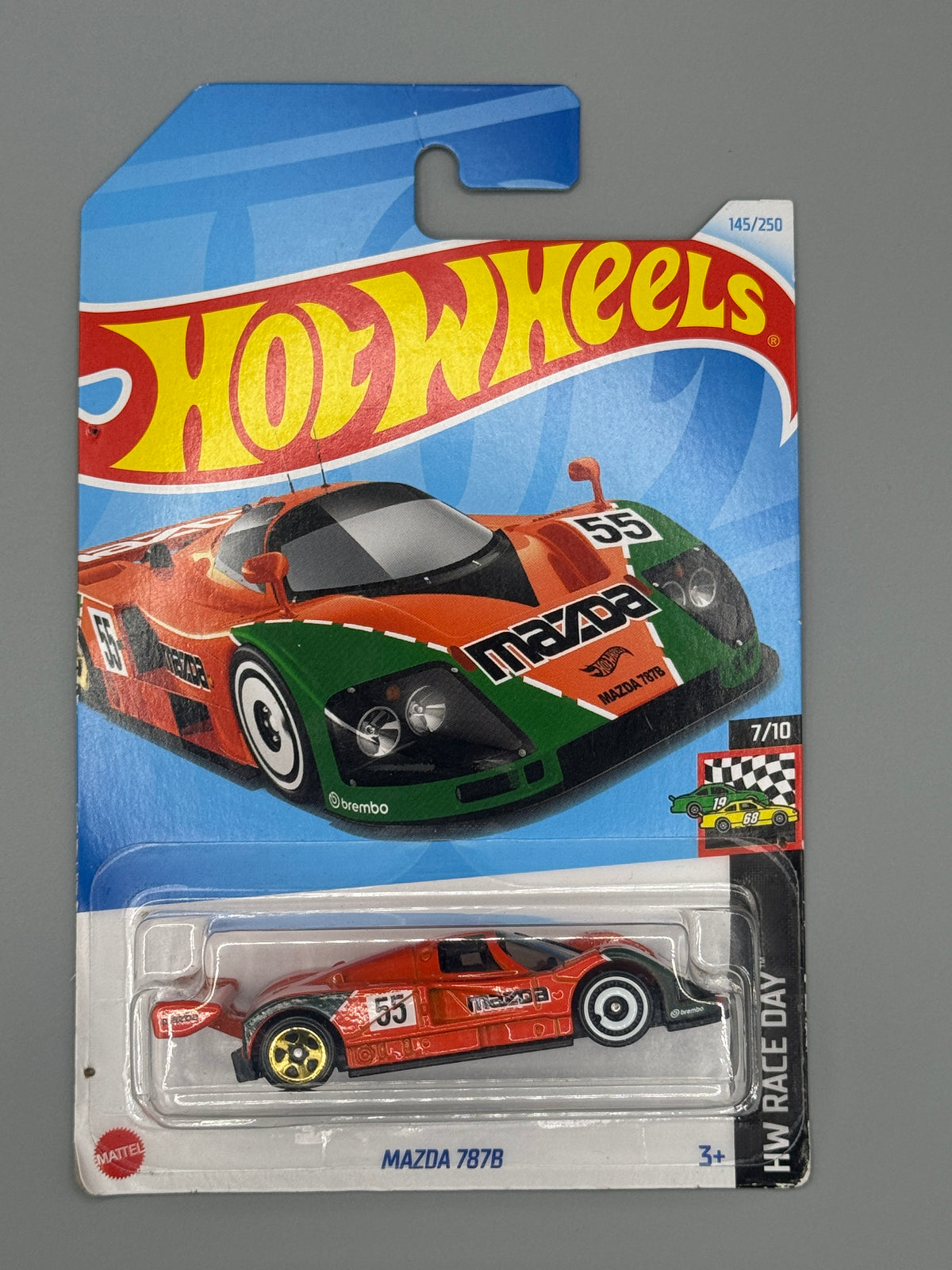 Hot Wheels Mazda 787B - Orange - Long Card