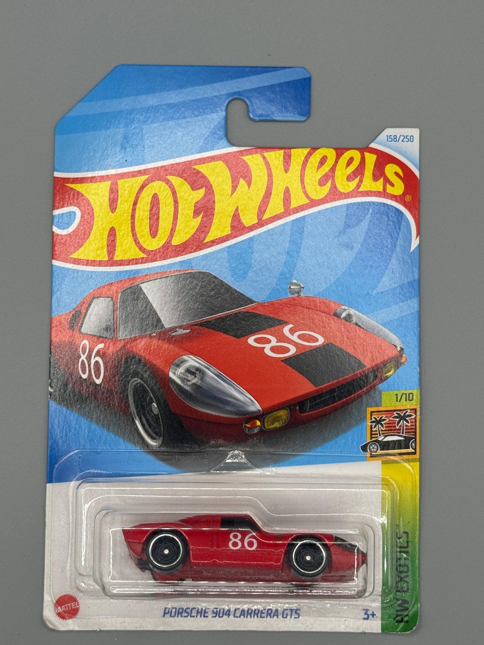 Hot Wheels Porsche 904 Carrera GTS - Mainline - Red - Long Card