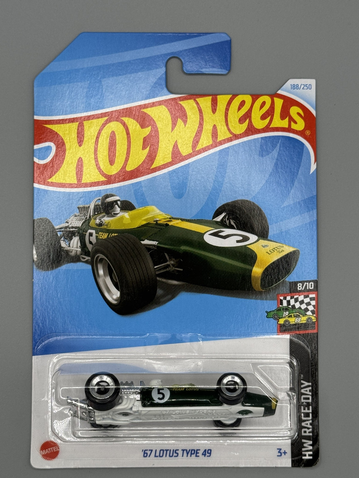 Hot Wheels '67 Lotus Type 49 - Green - Long Card