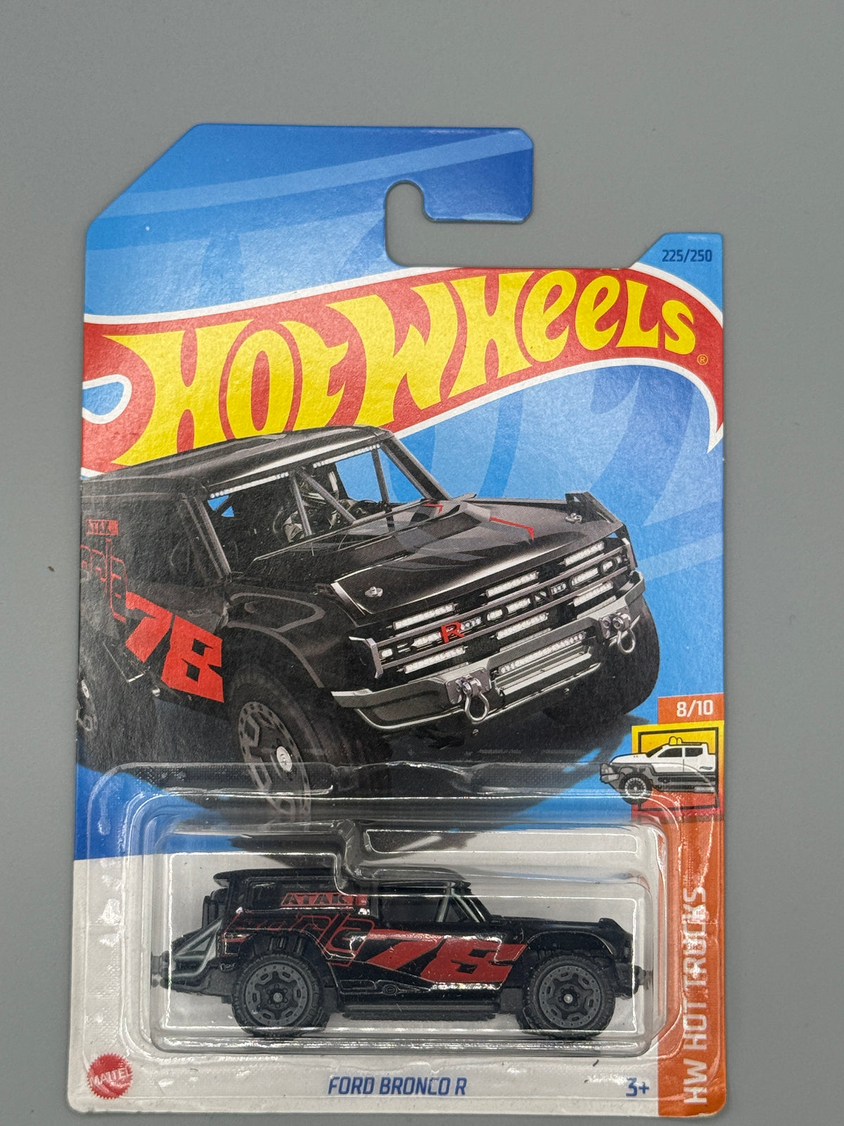 Hot Wheels Ford Bronco R - Black - Long Card