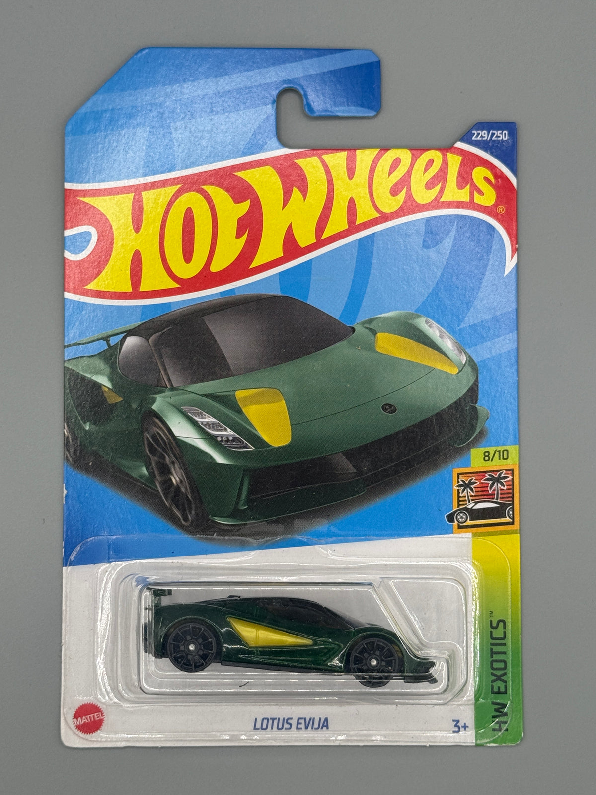 Hot Wheels Lotus Evija - Green - Long Card