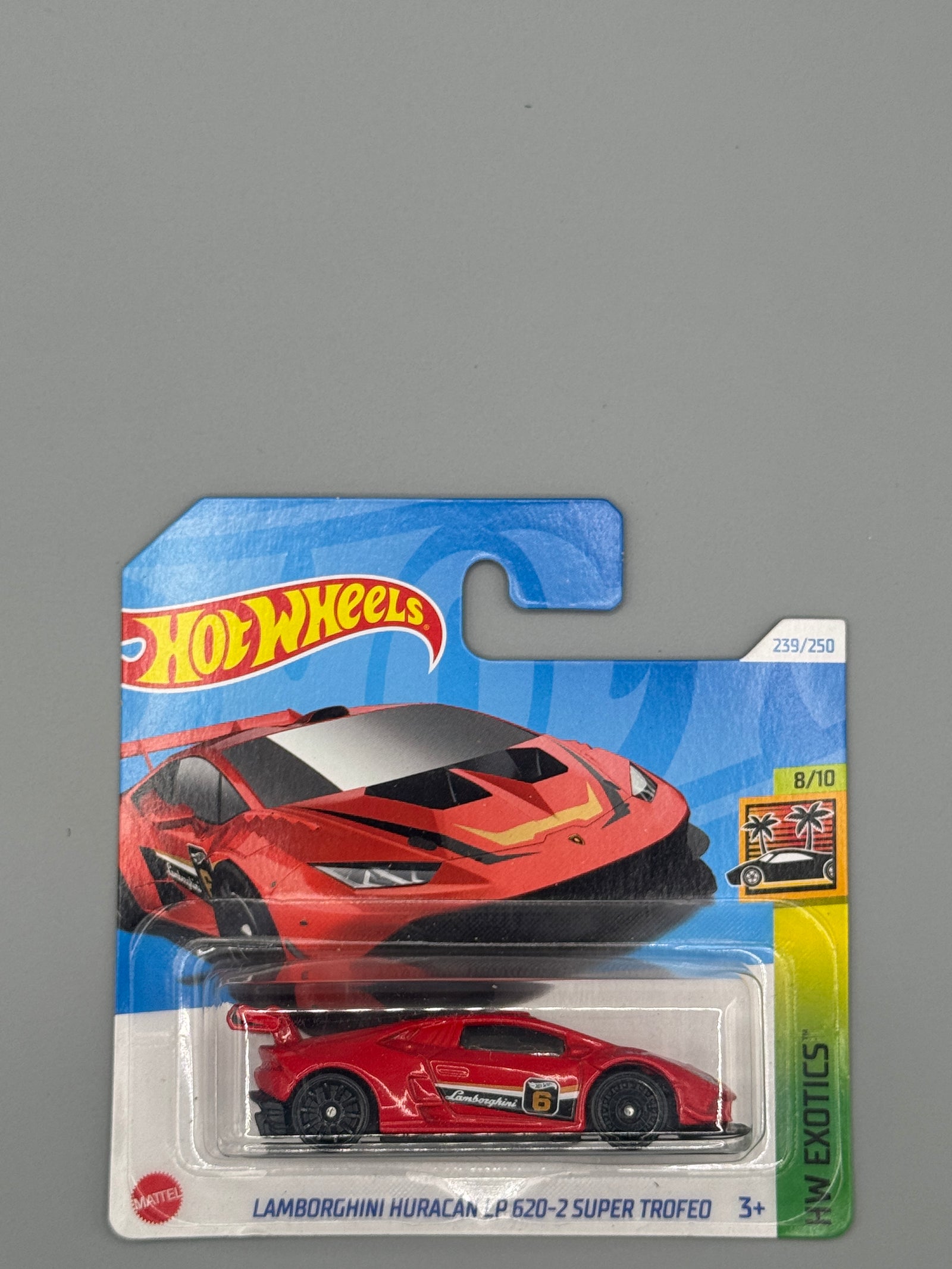 Hot Wheels Lamborghini Huracan P620-2 Super Trofeo - Red - Long Card