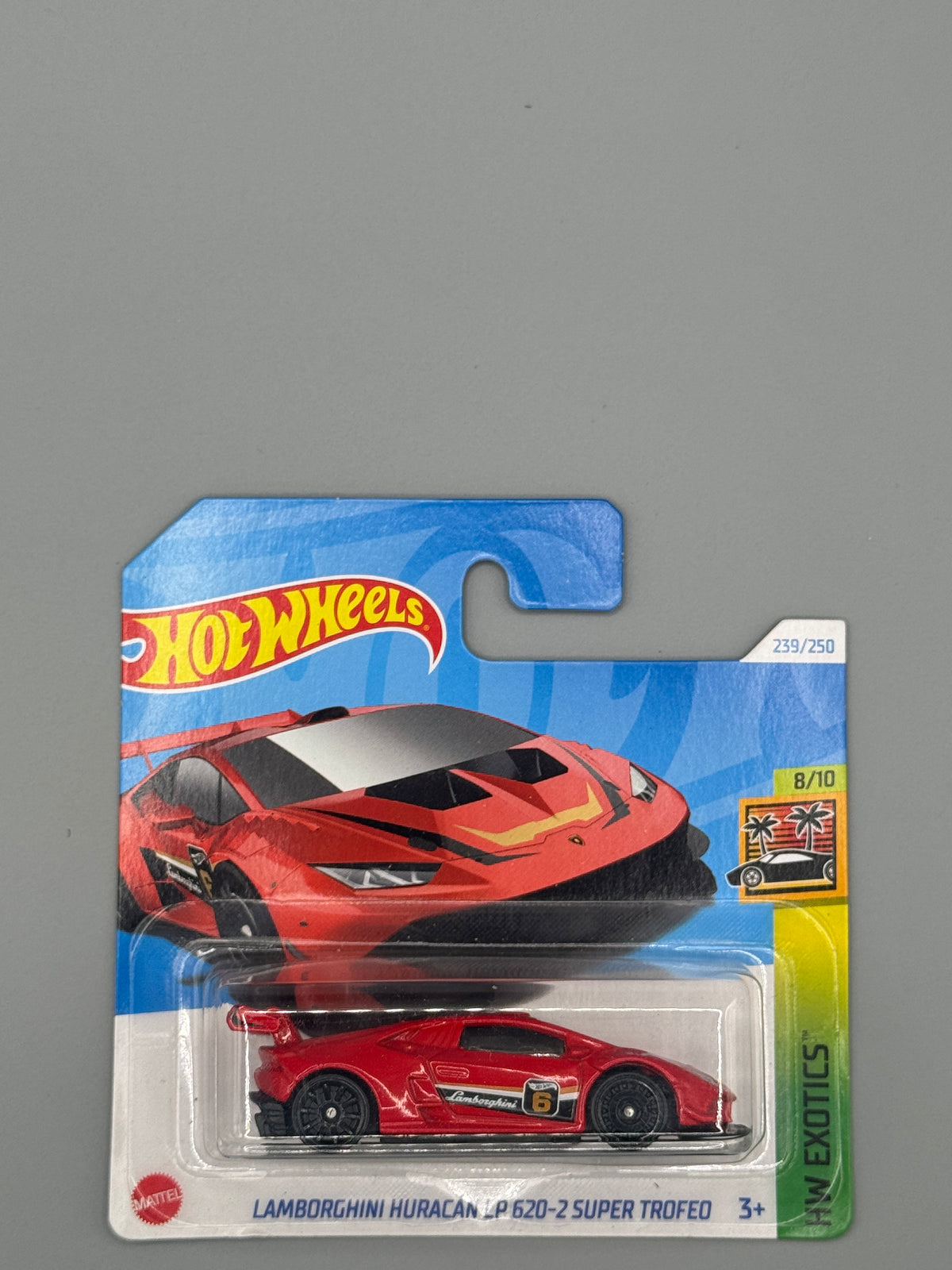 Hot Wheels Lamborghini Huracan P620-2 Super Trofeo - Red - Long Card