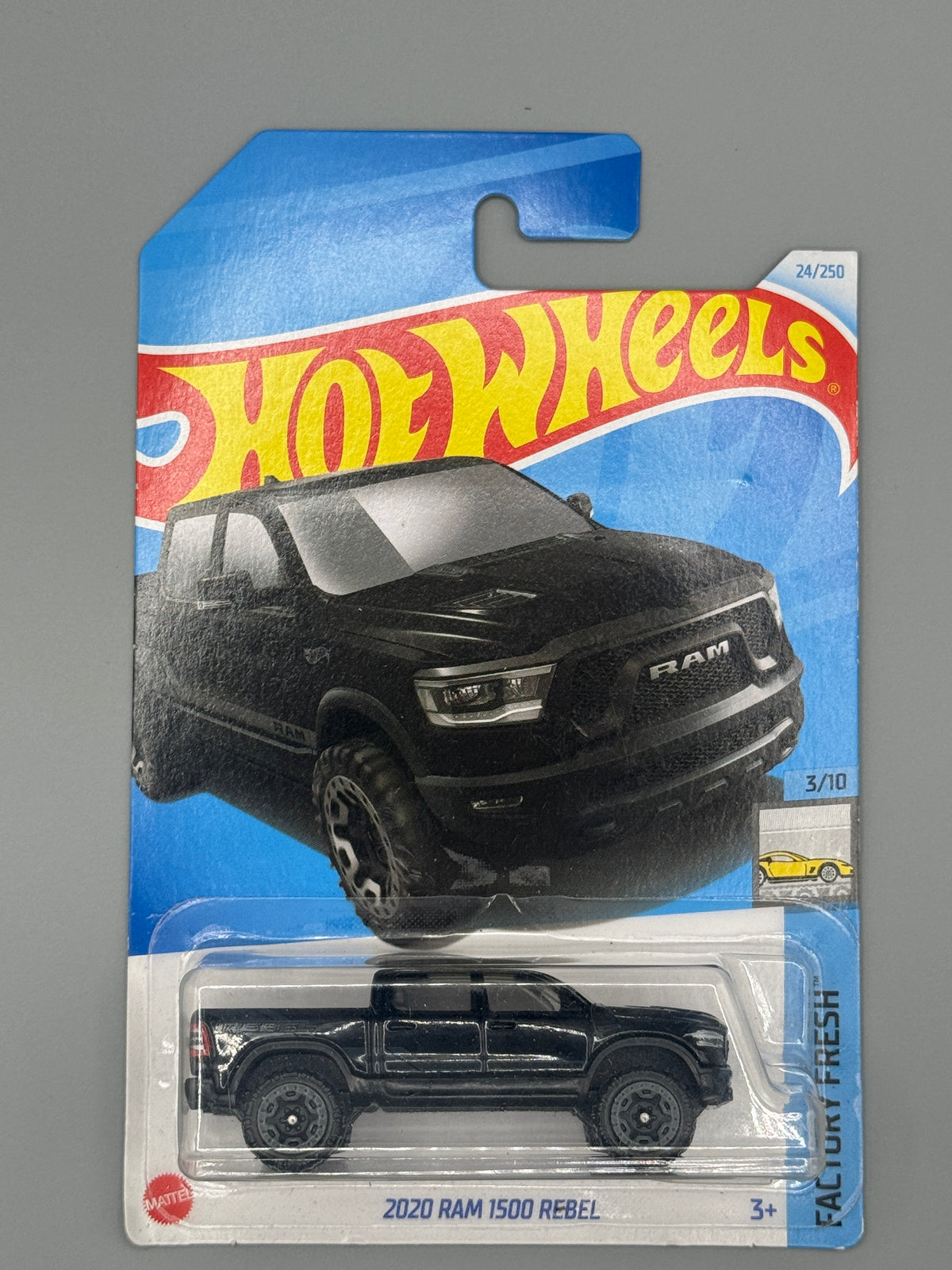 Hot Wheels 2020 RAM 1500 Rebel - Black - Short Card