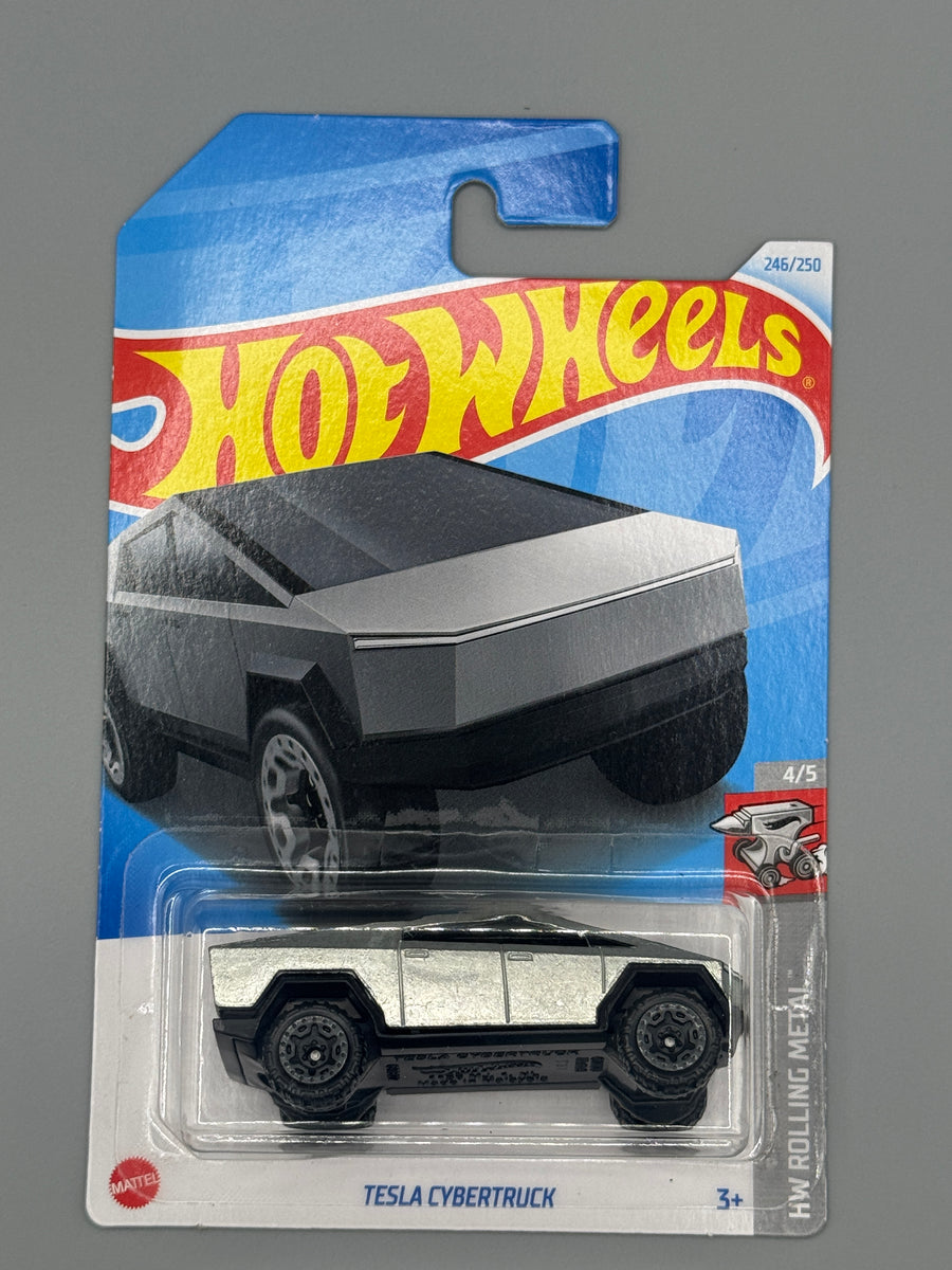 Hot Wheels Tesla Cybertruck - Silver - Long Card