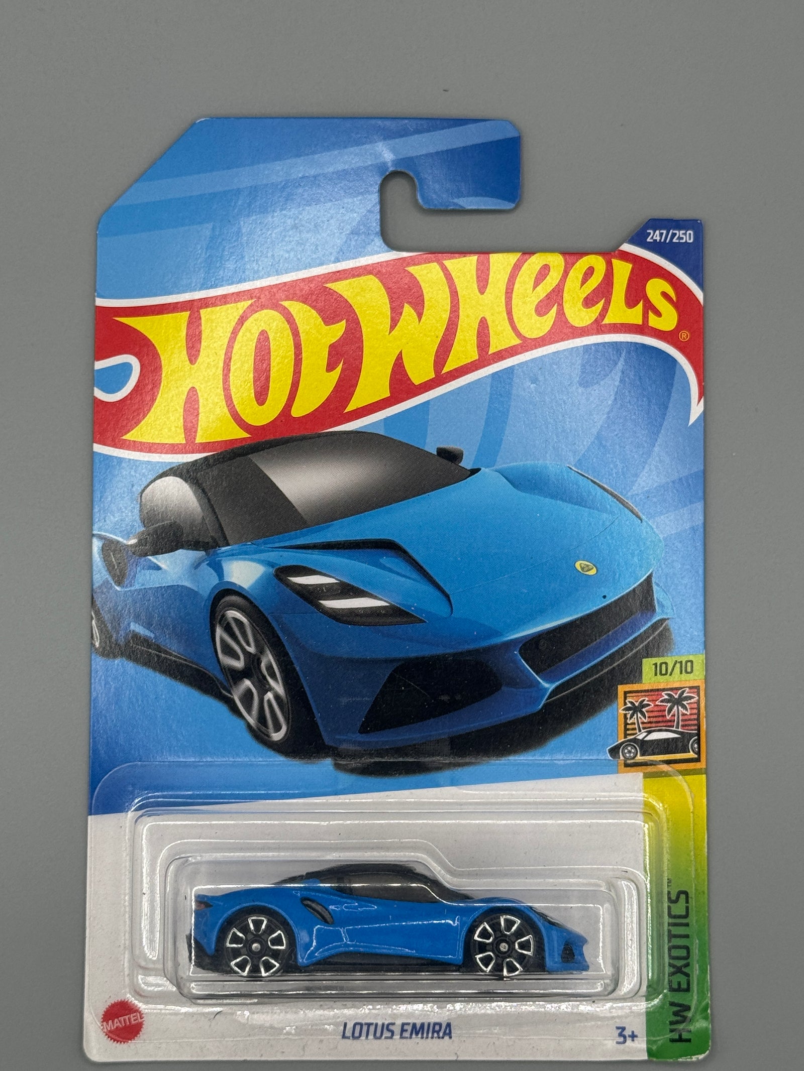 Hot Wheels Lotus Emira - Blue - Long Card