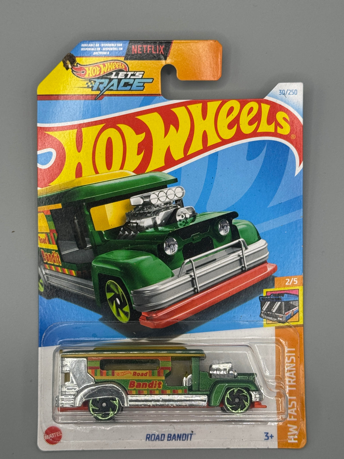 Hot Wheels Road Bandit - Green - Long Card