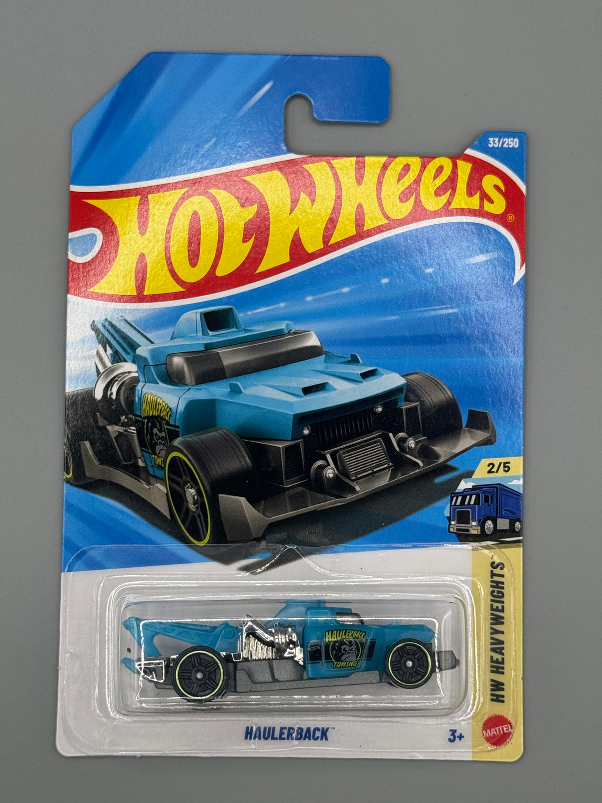 Hot Wheels Haulerback - Blue - Long Card
