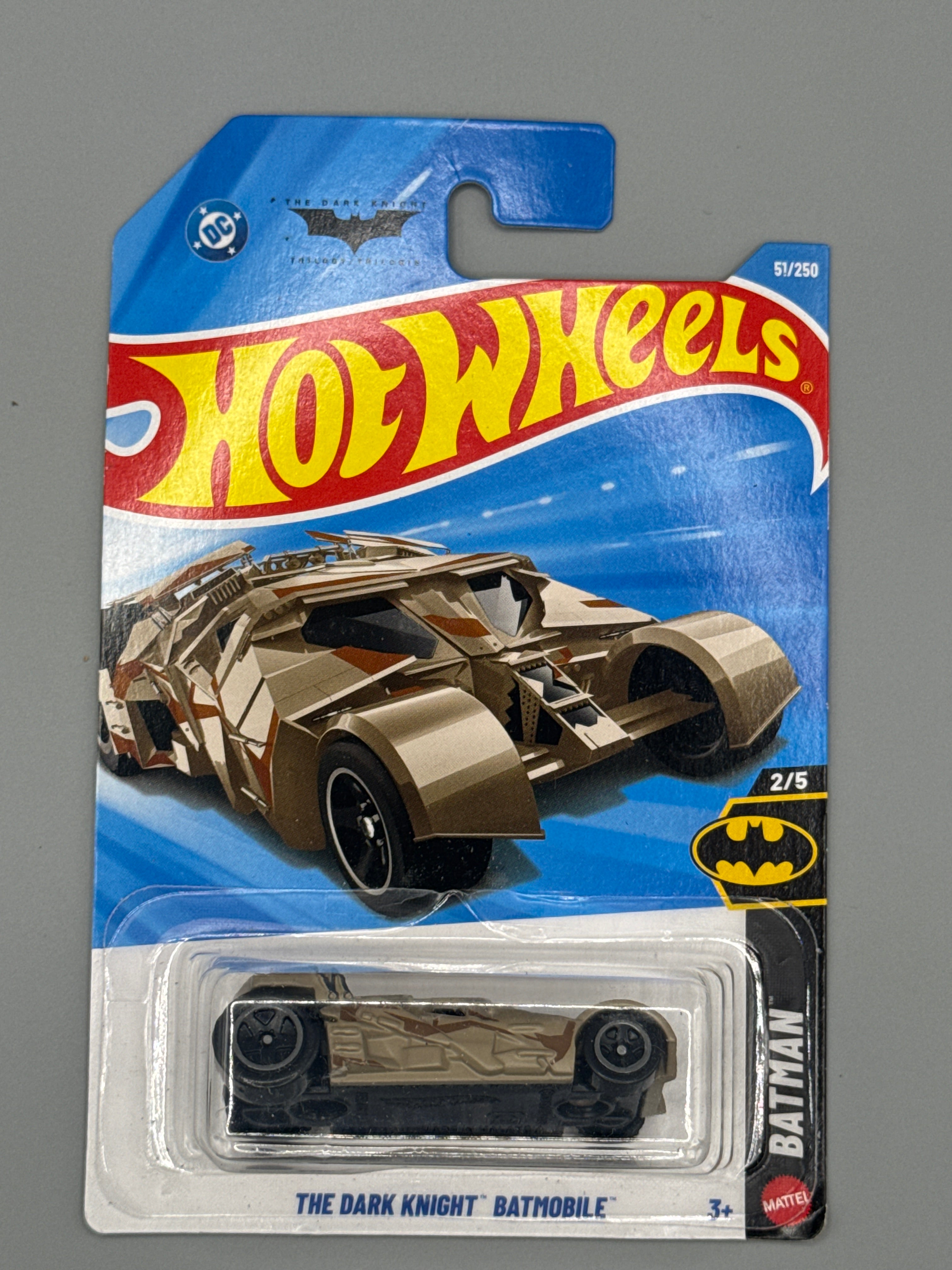Hot Wheels The Dark Knight Batmobile - Brown - Long Card