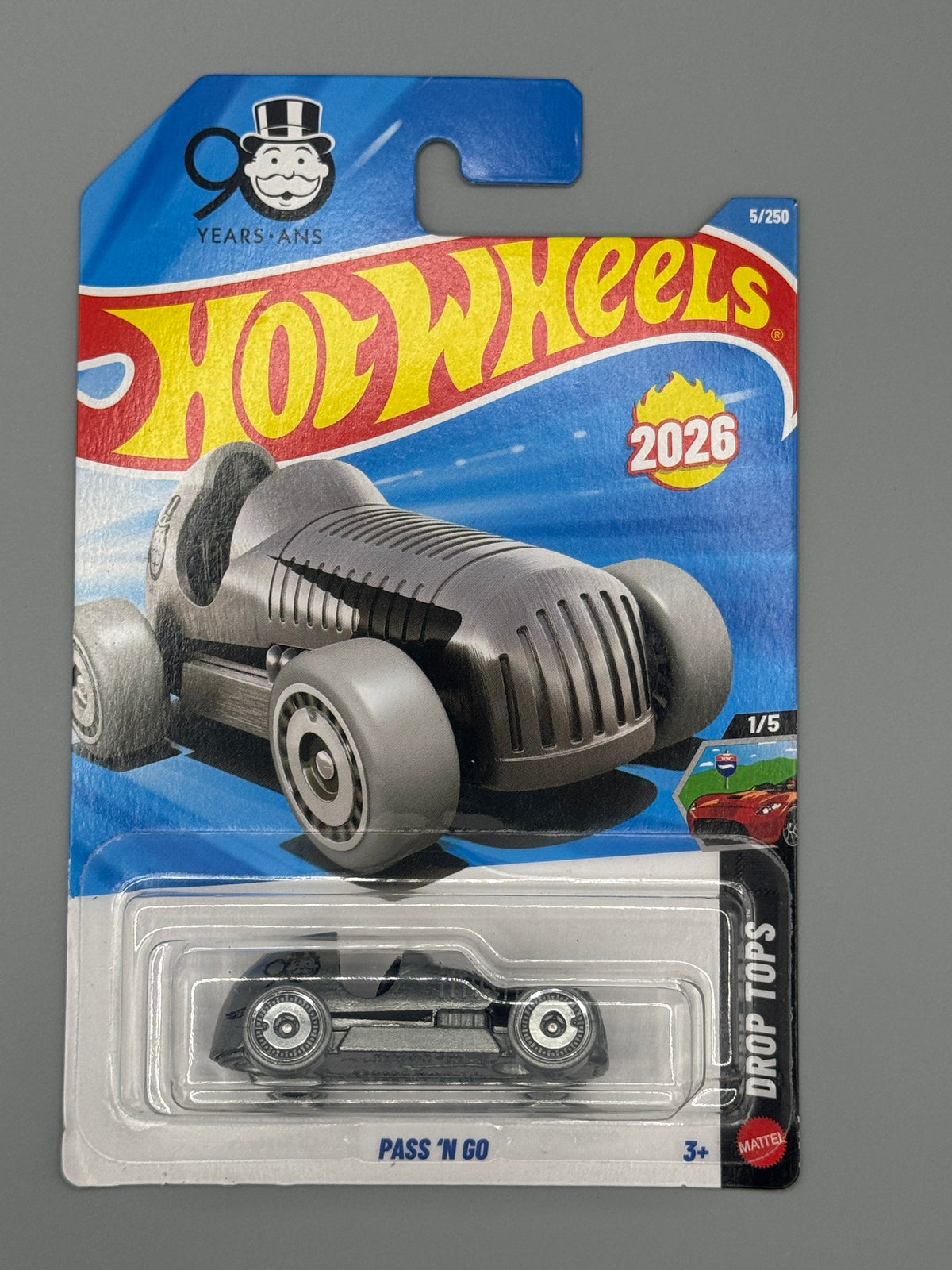 Hot Wheels Pass 'N Go - Grey - Short Card