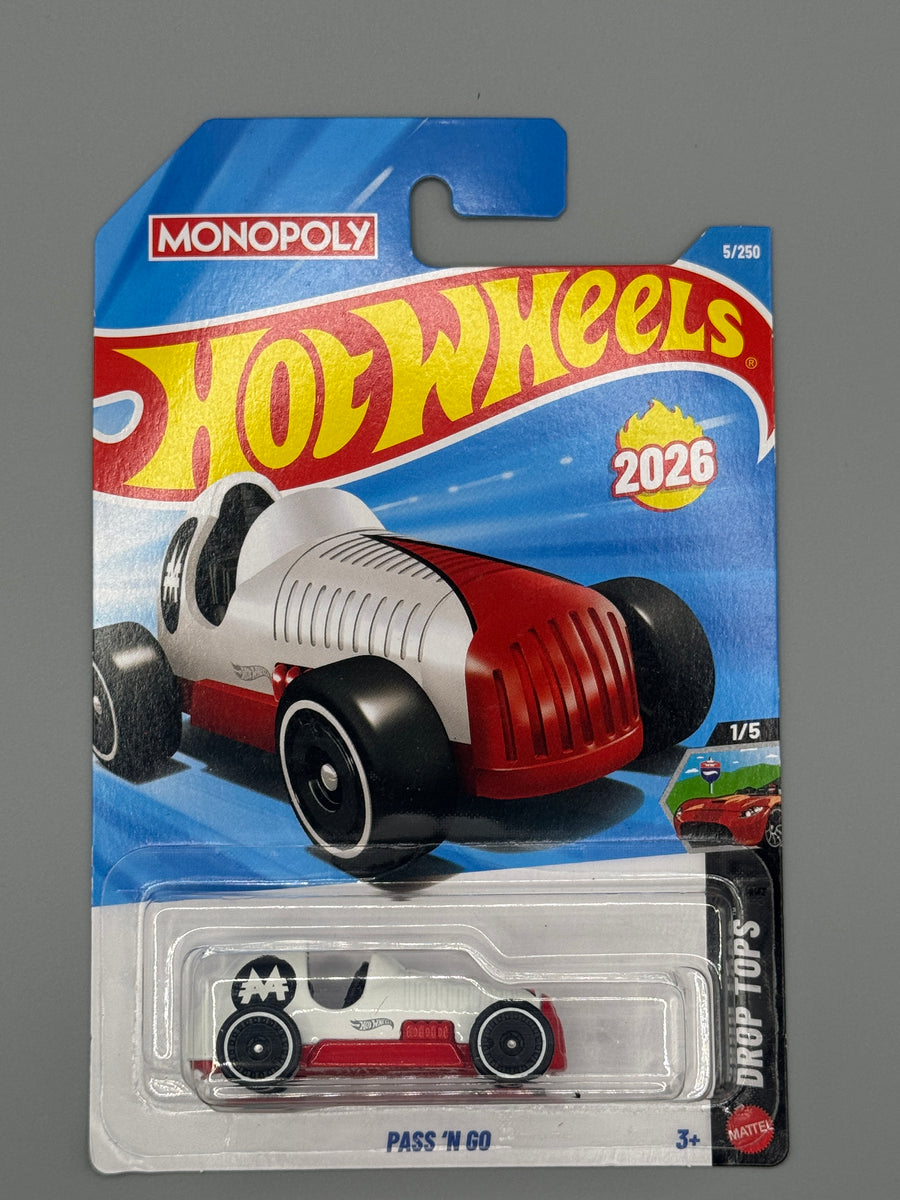 Hot Wheels Pass 'N Go - Mainline - White - Long Card