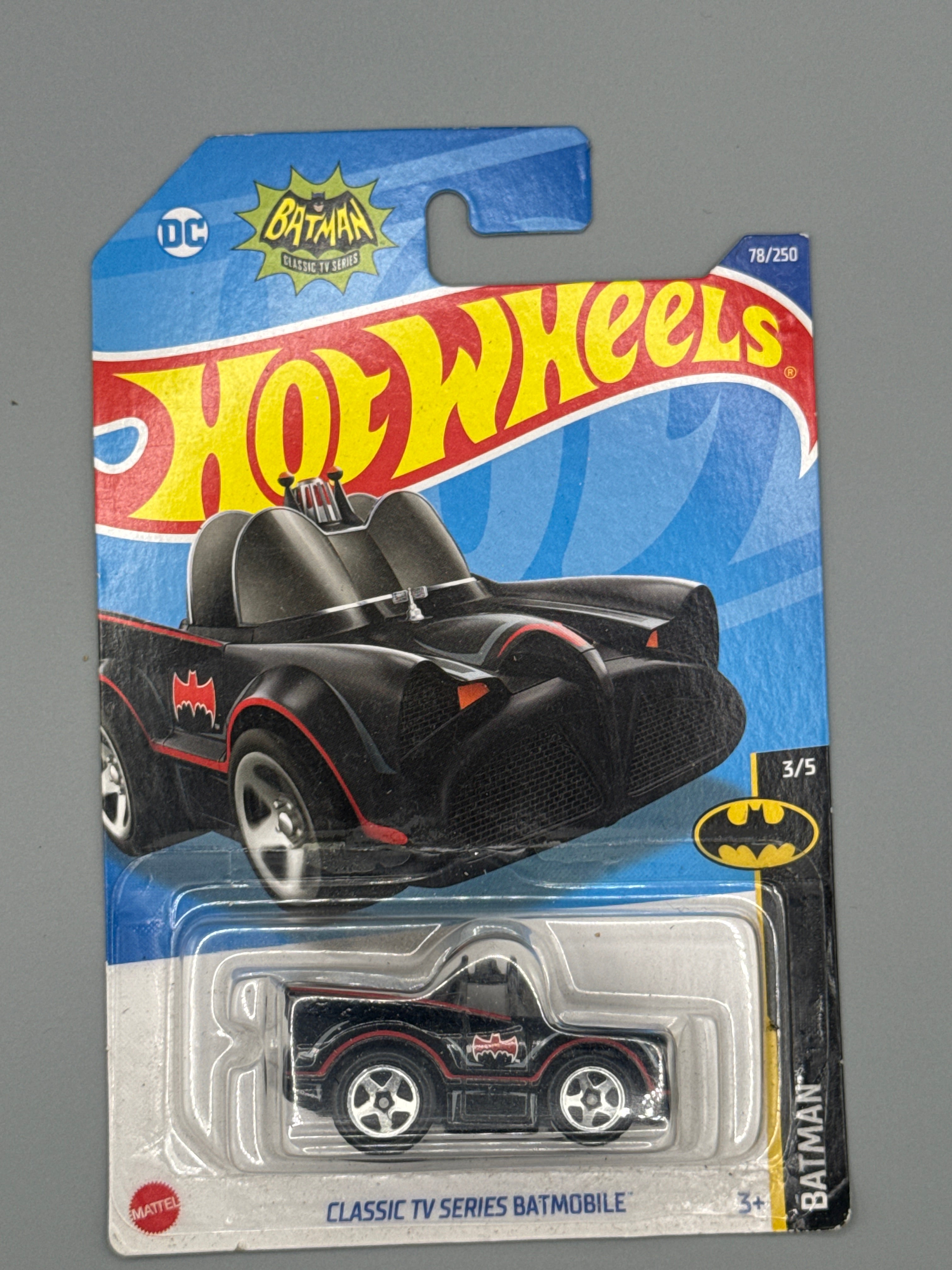 Hot Wheels Classic TV Series Batmobile - Mainline - Black - Long Card