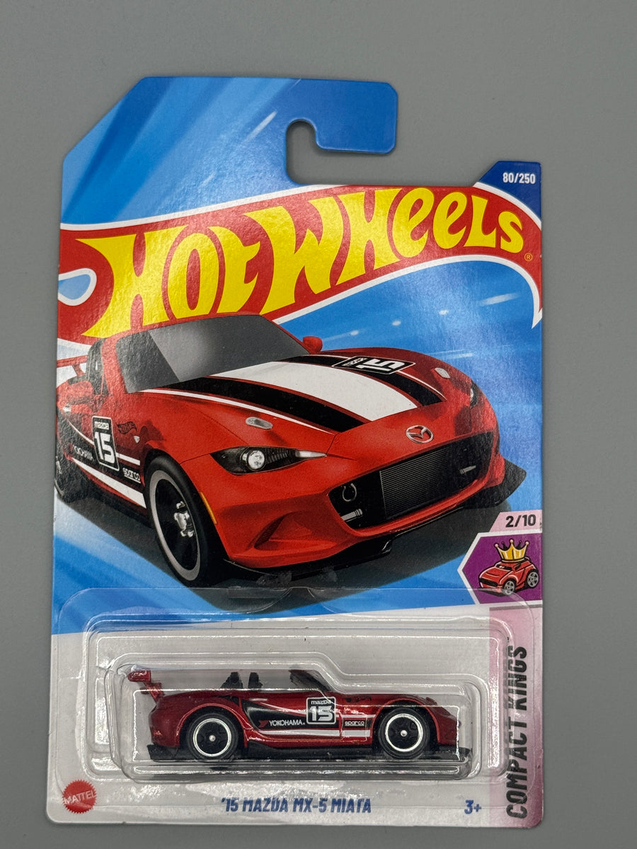 Hot Wheels '15 Mazda MX-5 Miata - Mainline - Red - Long Card