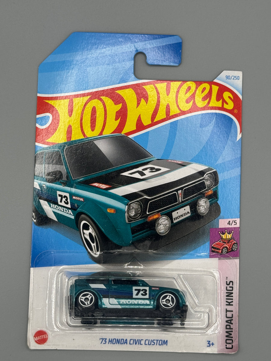 Hot Wheels '73 Honda Civic Custom - Green - Long Card