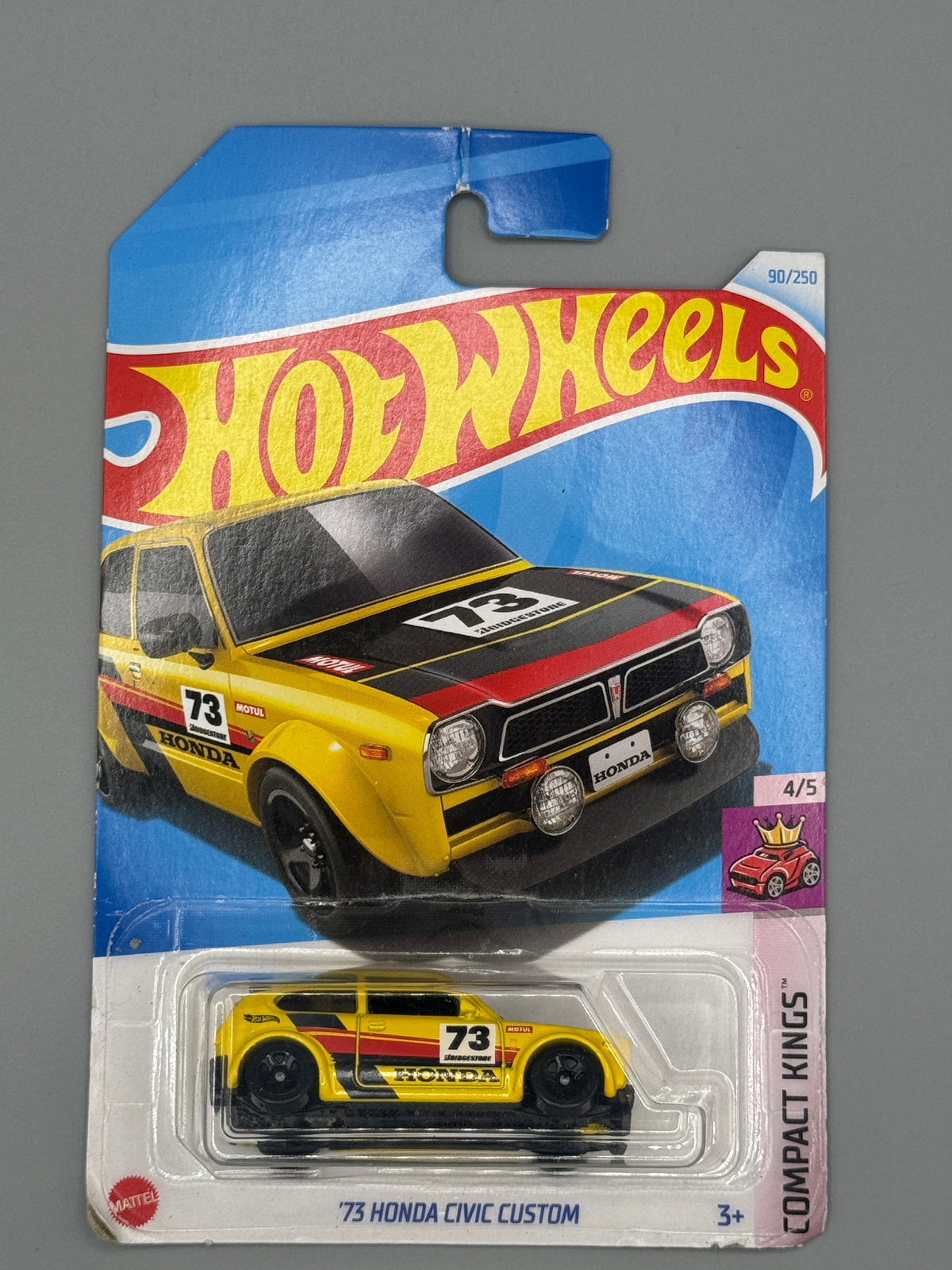 Hot Wheels '73 Honda Civic Custom - Yellow
