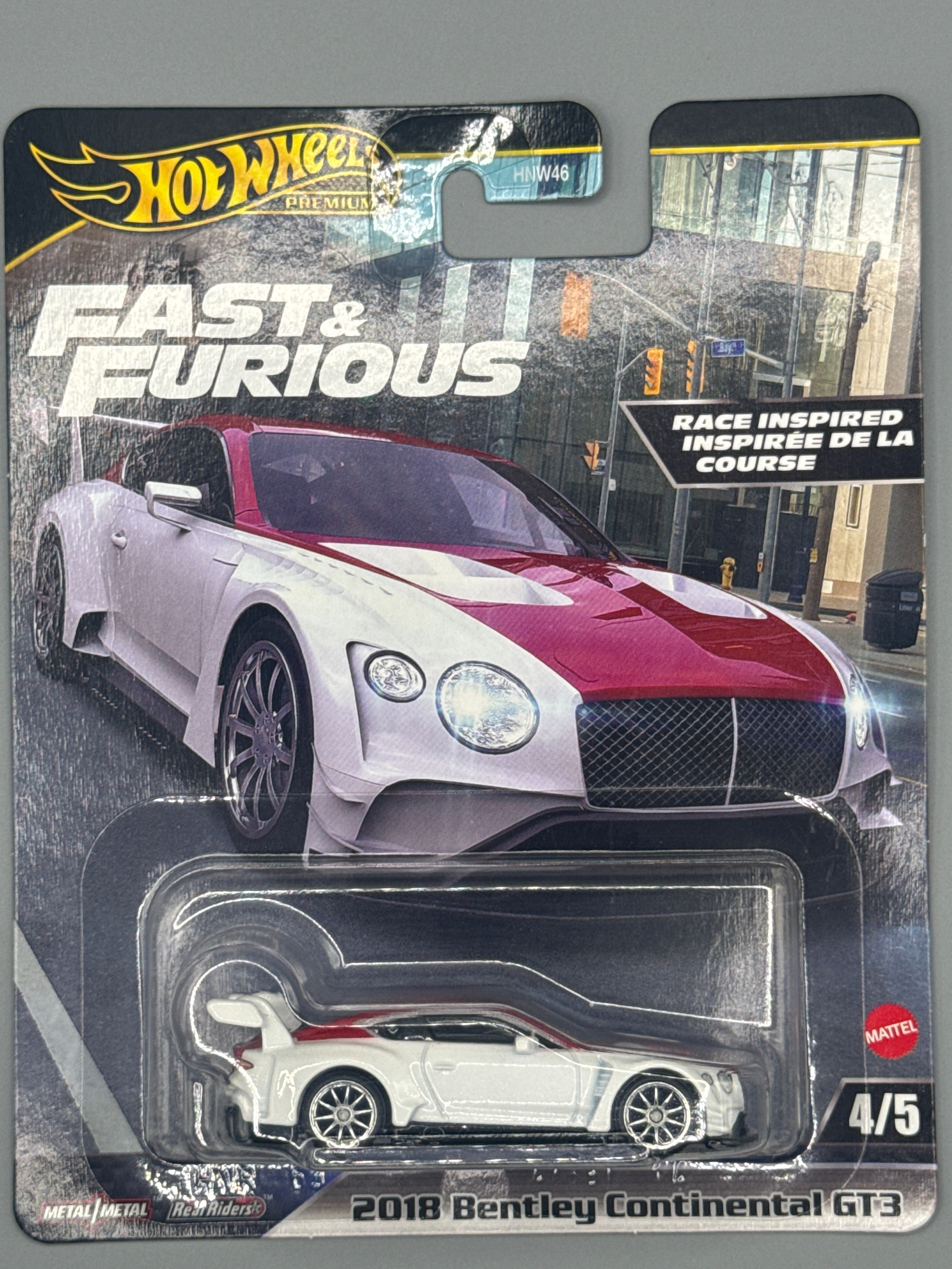 Hot Wheels Bentley Continental GT3 - Fast & Furious - White